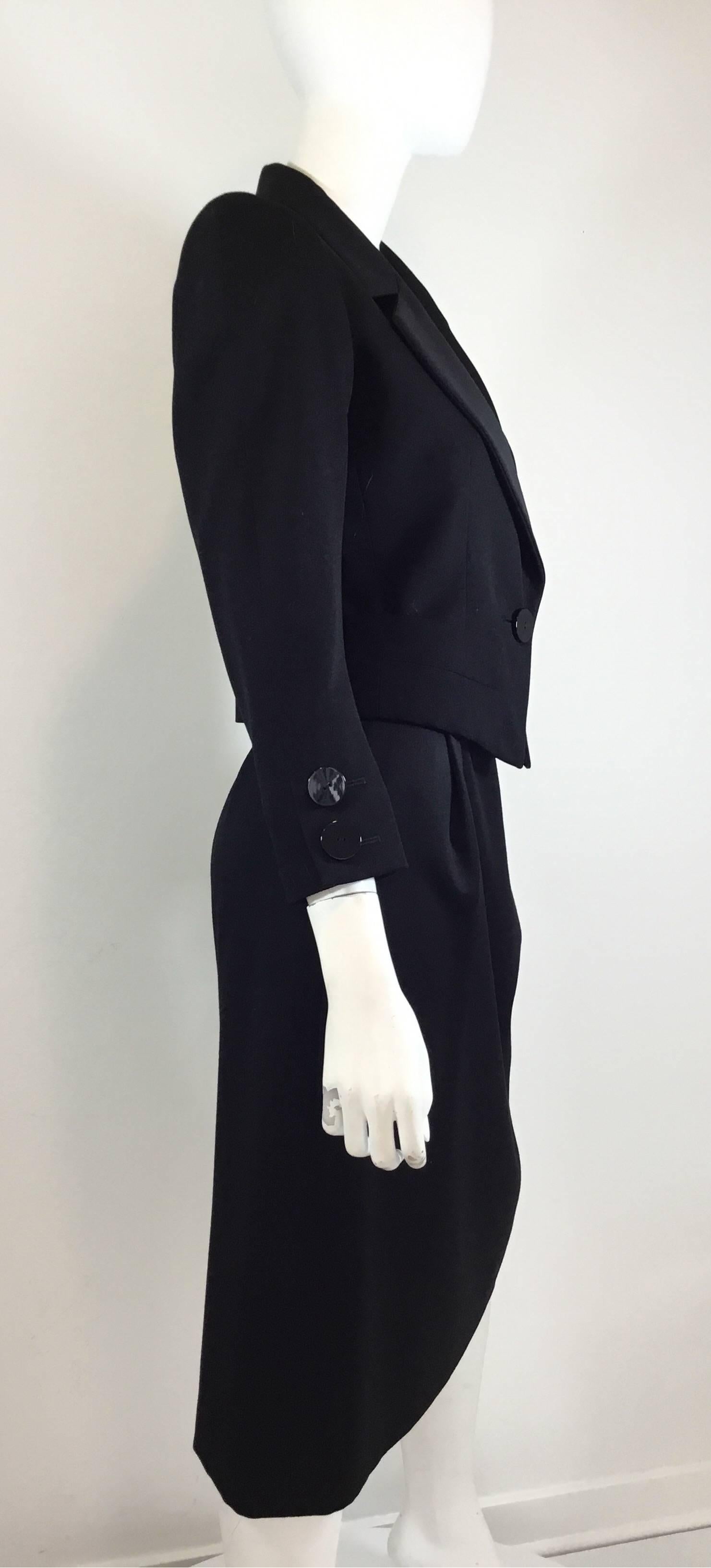 Yves Saint Laurent Rive Gauche Tuxedo Skirt Suit   In Excellent Condition In Carmel, CA