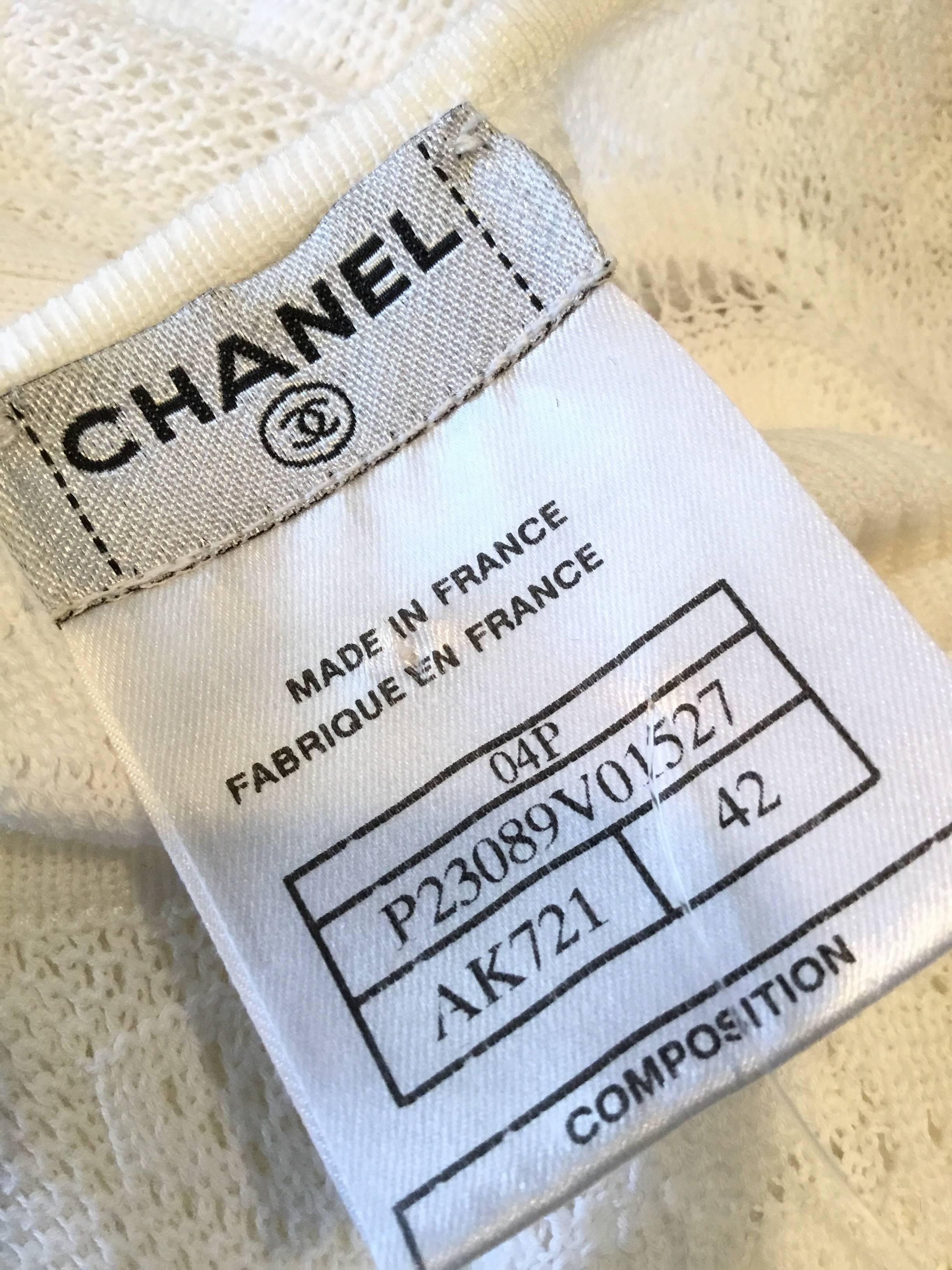 Chanel 2004 P Knit Dress with Broken China Appliqué 4