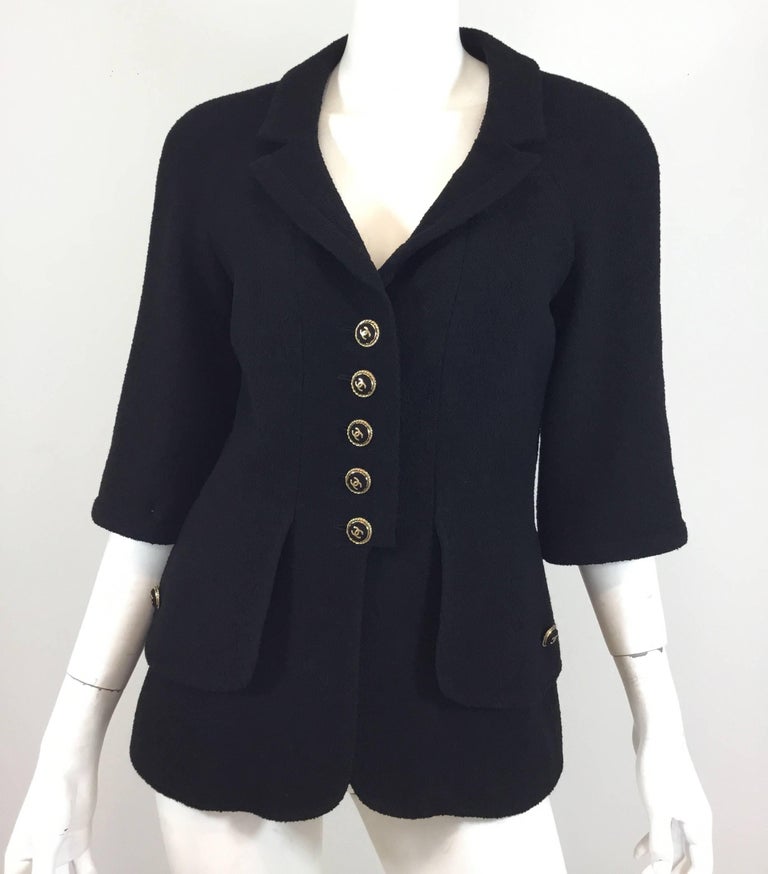 Chanel Gold Button Jacket with threequarter Sleeves, 2007 at 1stDibs