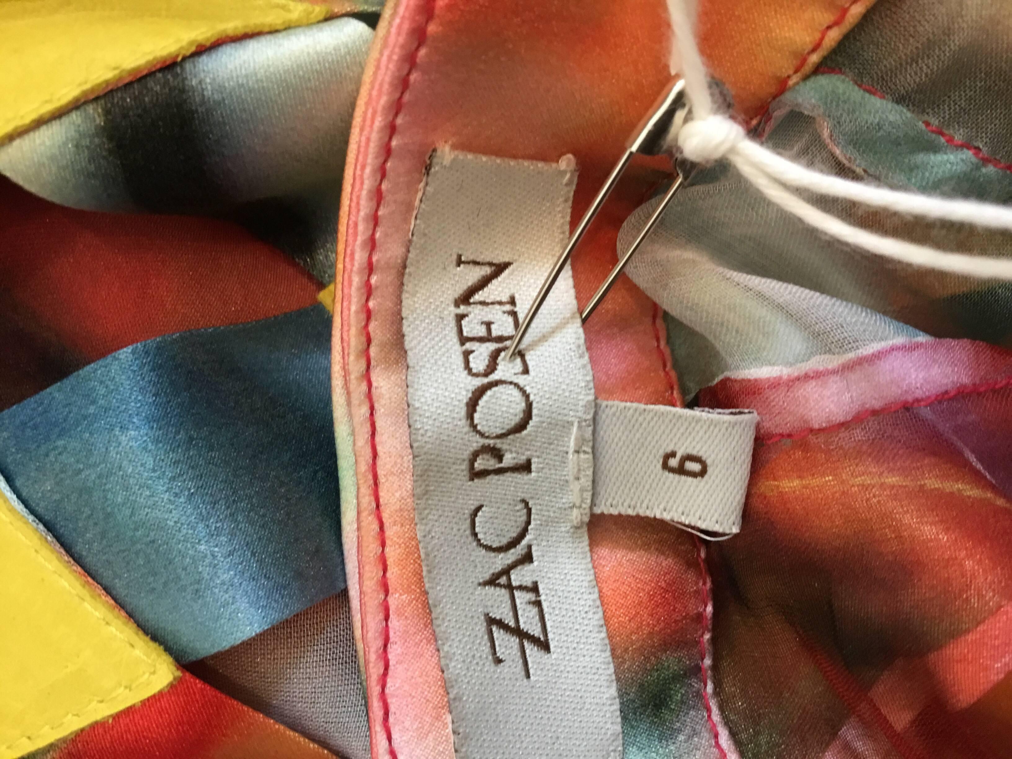 Zac Posen Multicolor Silk Cage Skirt In Excellent Condition In Carmel, CA