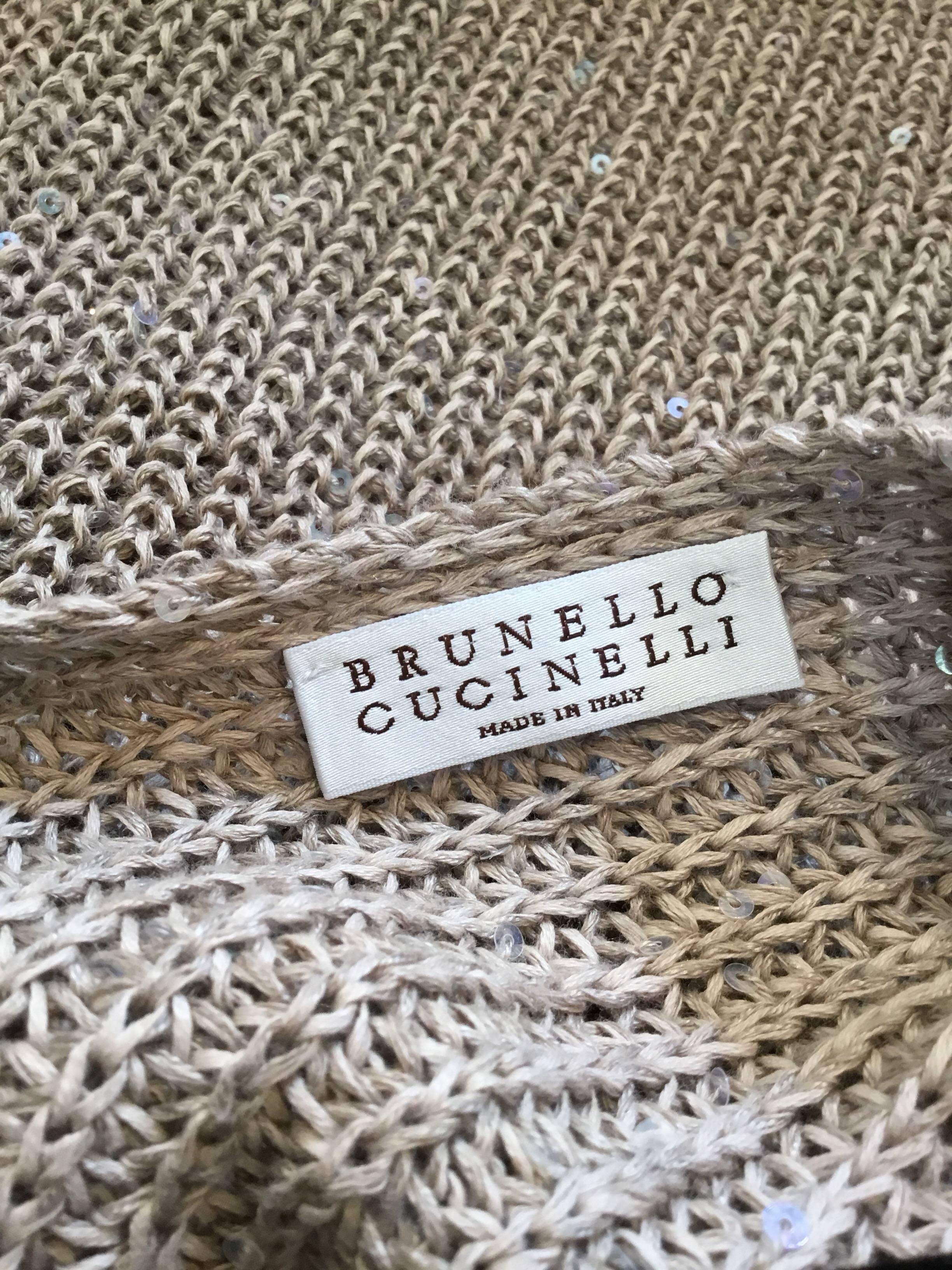 Brunello Cucinelli Boatneck Knit Sweater In Excellent Condition In Carmel, CA