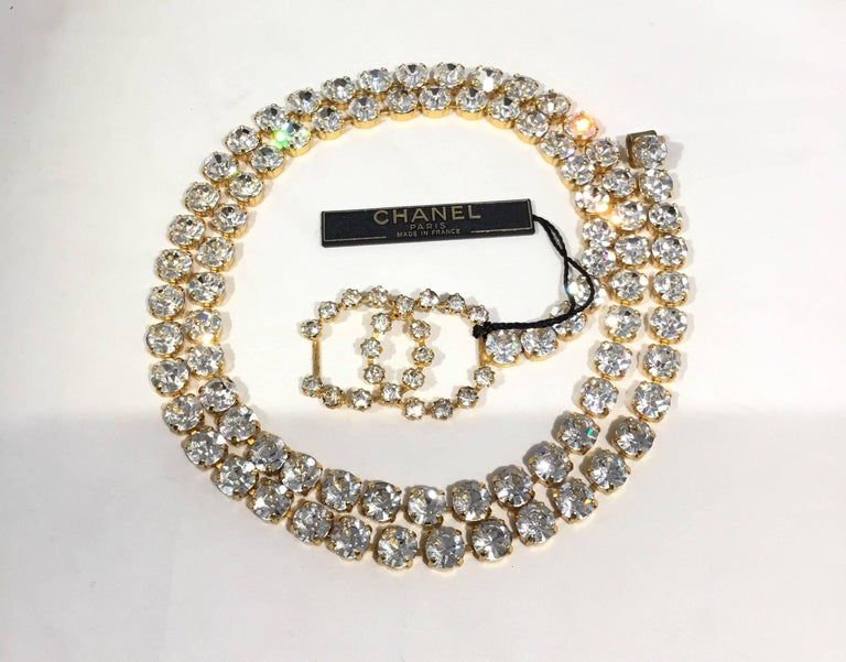 SOLD Chanel 1995 Rhinestone Glitter Belt – Palm Beach Vintage