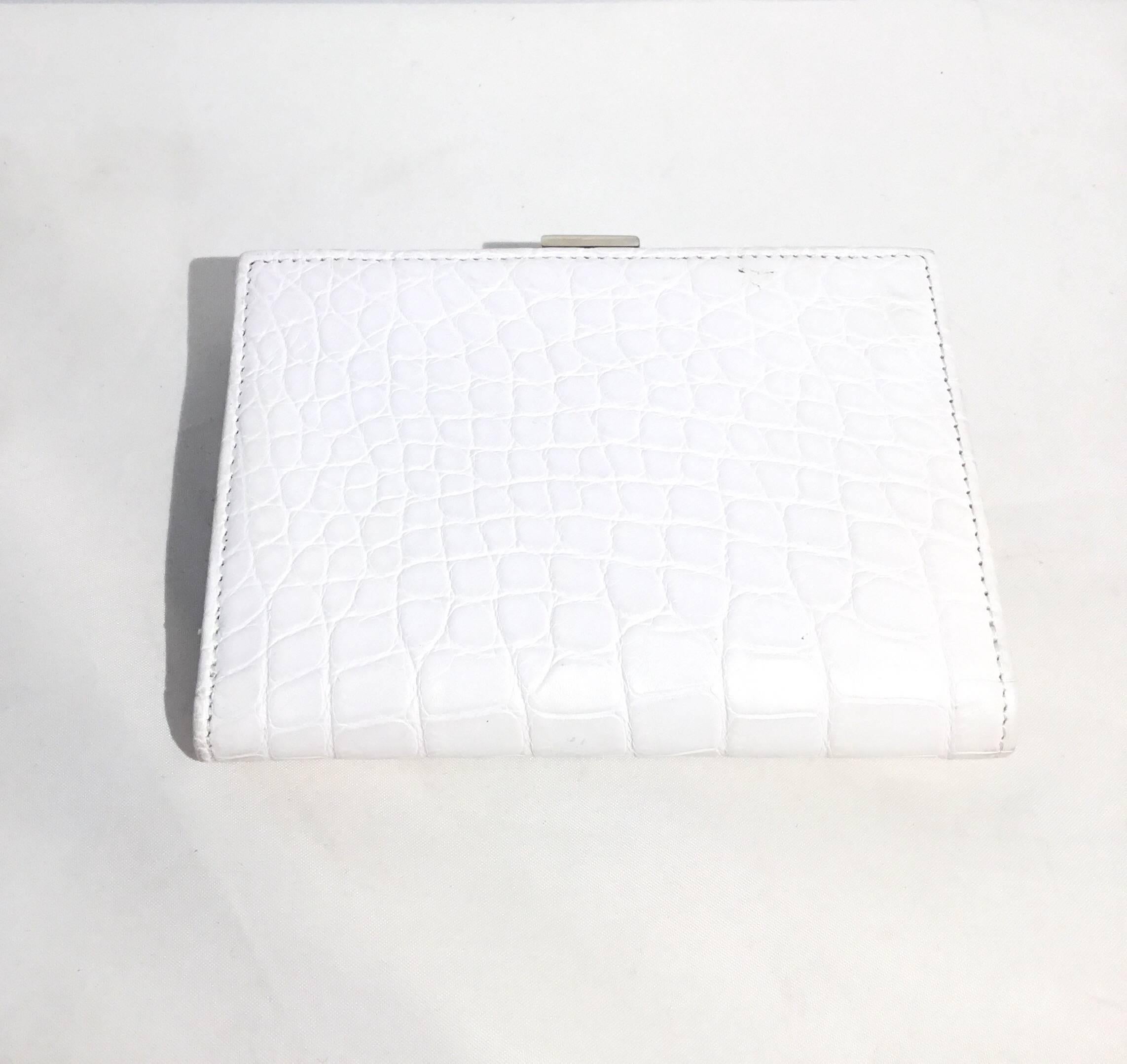 Women's or Men's Ralph Lauren White Crocodile Wallet 