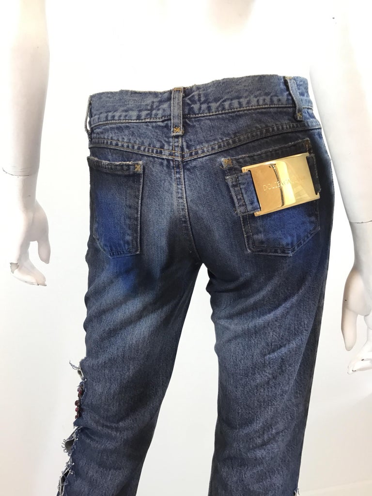 Dolce and Gabbana Safety Pin Jeans Spring Runway 2001 at 1stDibs saftey pin jeans