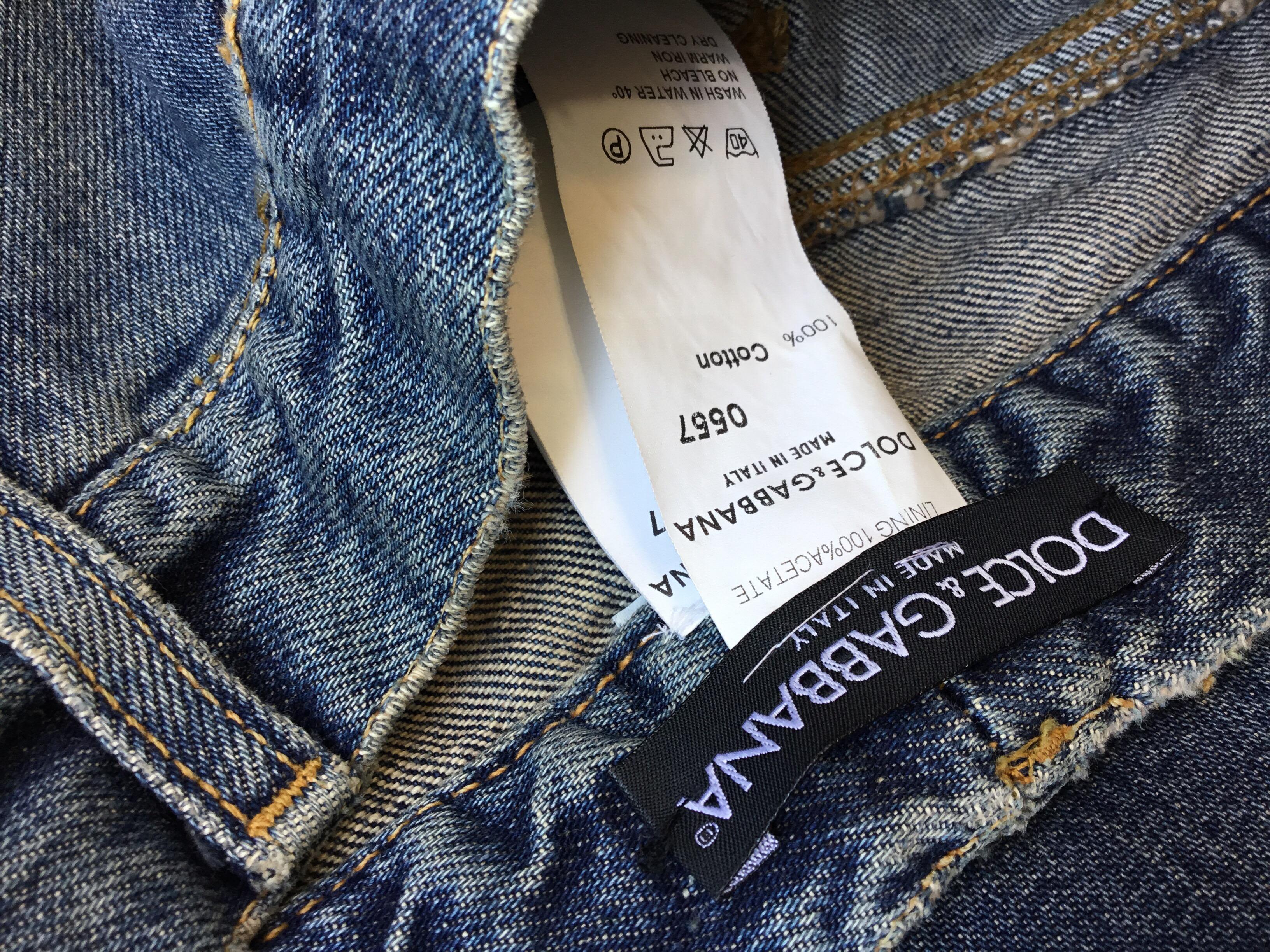 Dolce & Gabbana Safety Pin Jeans Spring Runway 2001 In Excellent Condition In Carmel, CA