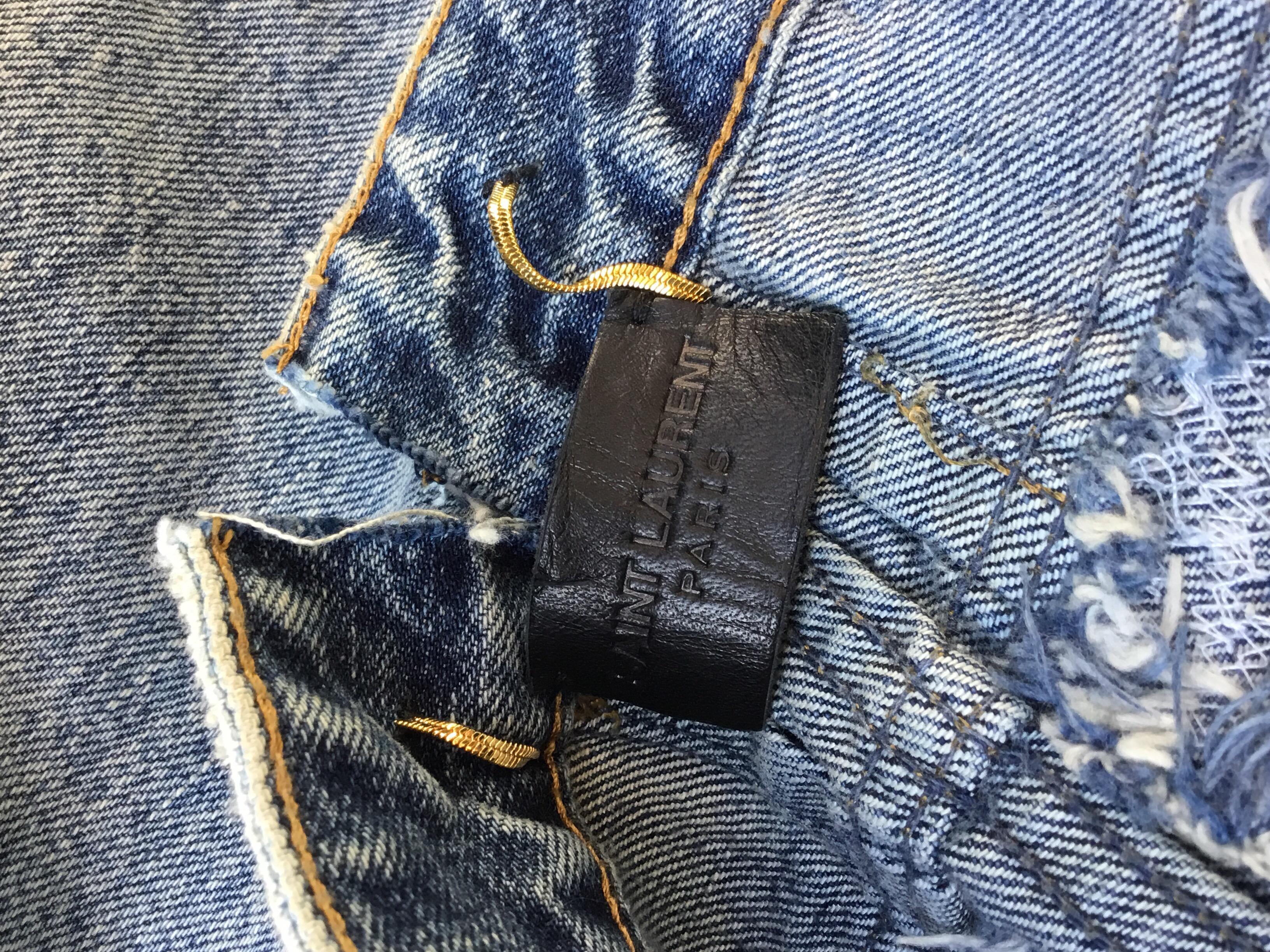 Women's Saint Laurent 2014 Denim Patchwork Jeans