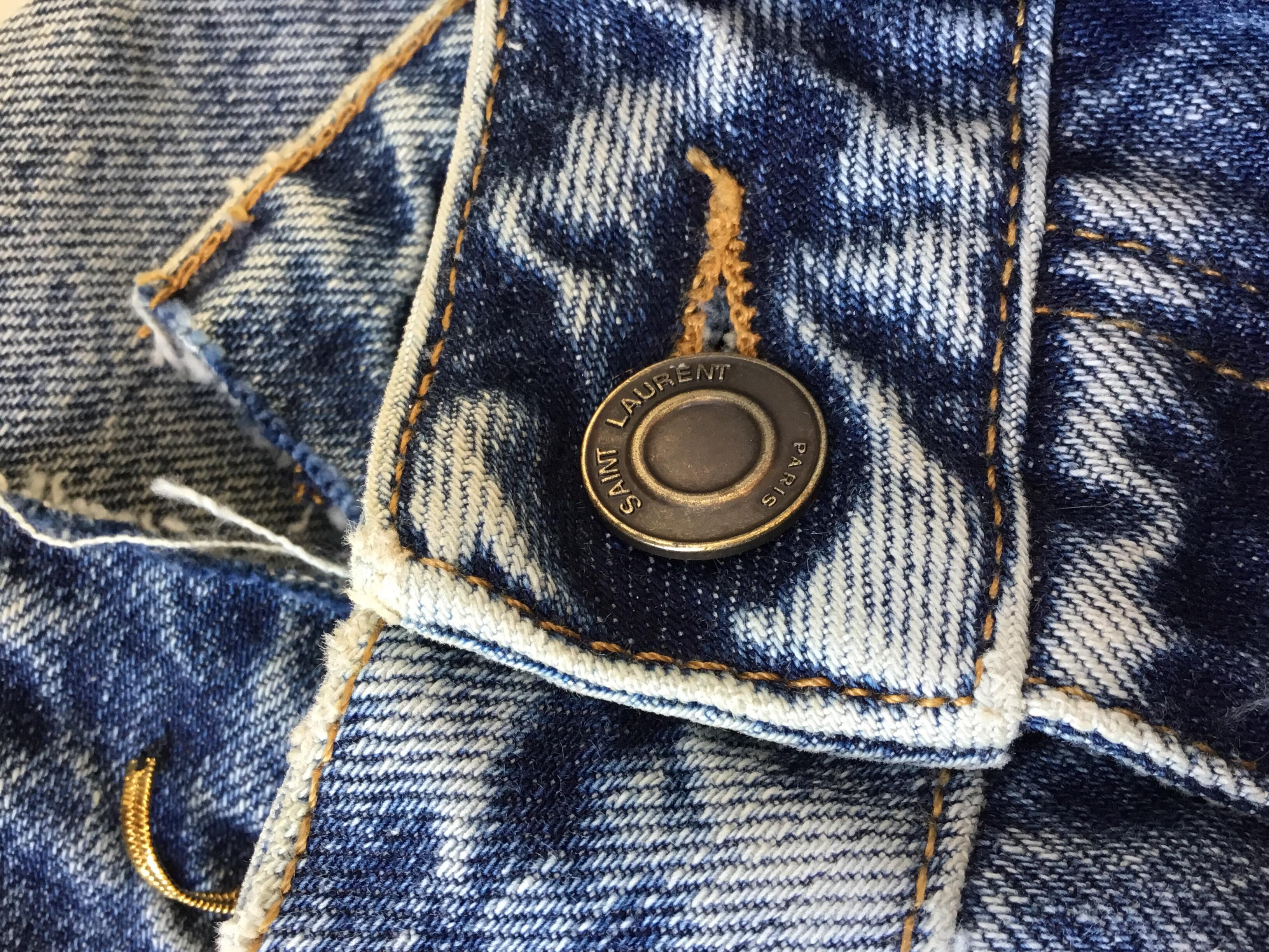 Saint Laurent 2014 Denim Patchwork Jeans 1