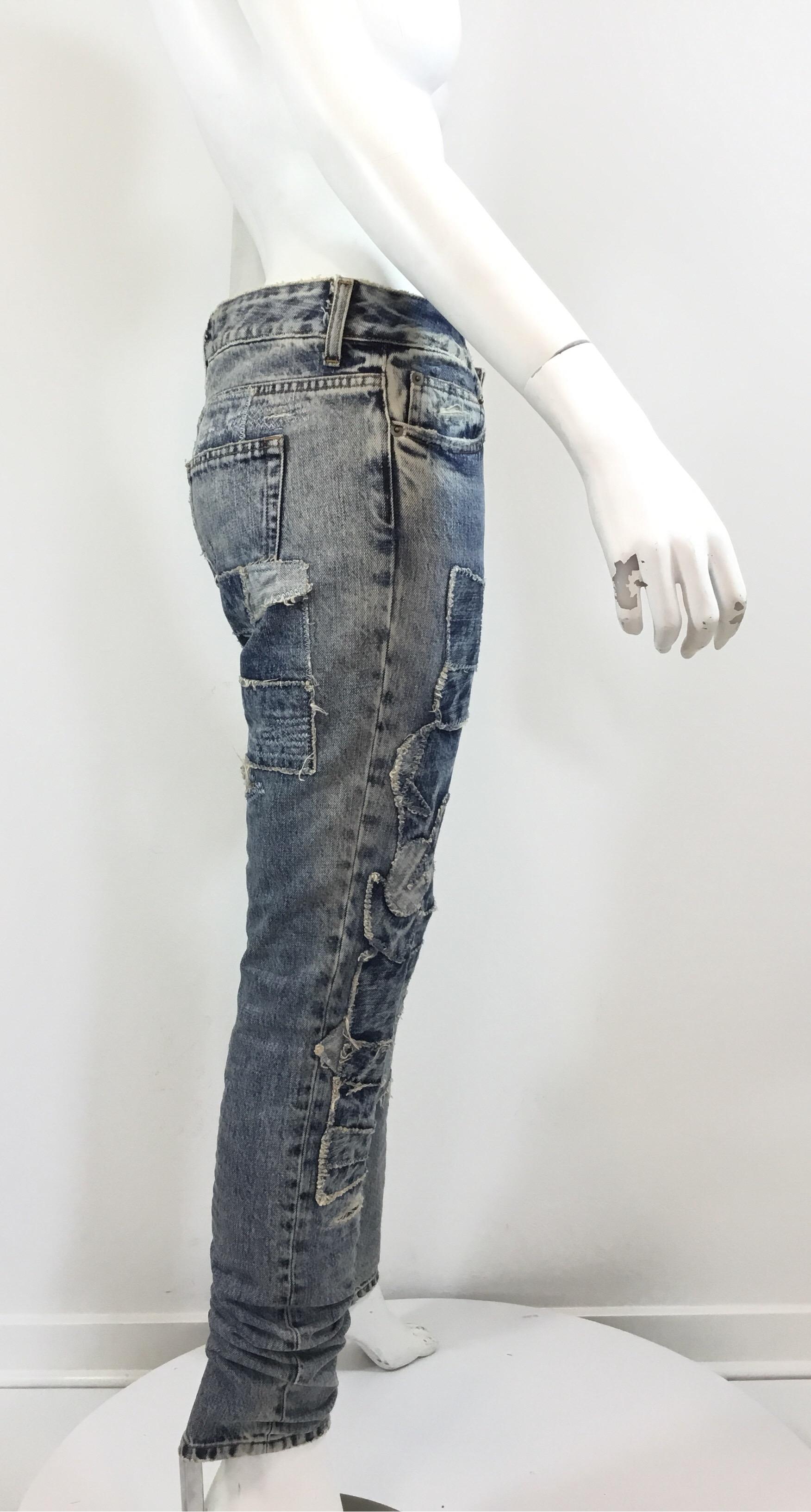 ysl biker jeans