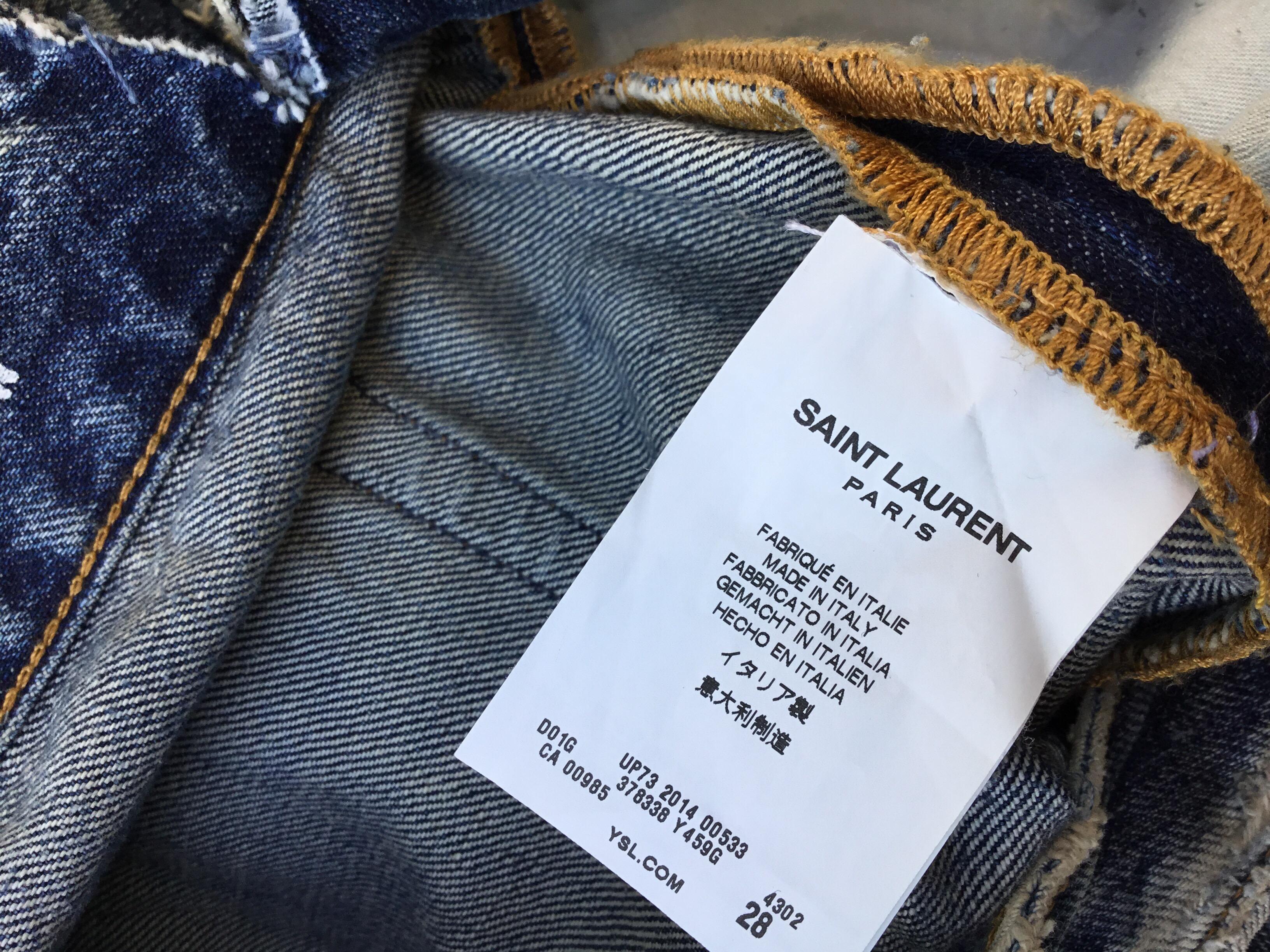 Saint Laurent 2014 Denim Patchwork Jeans 2