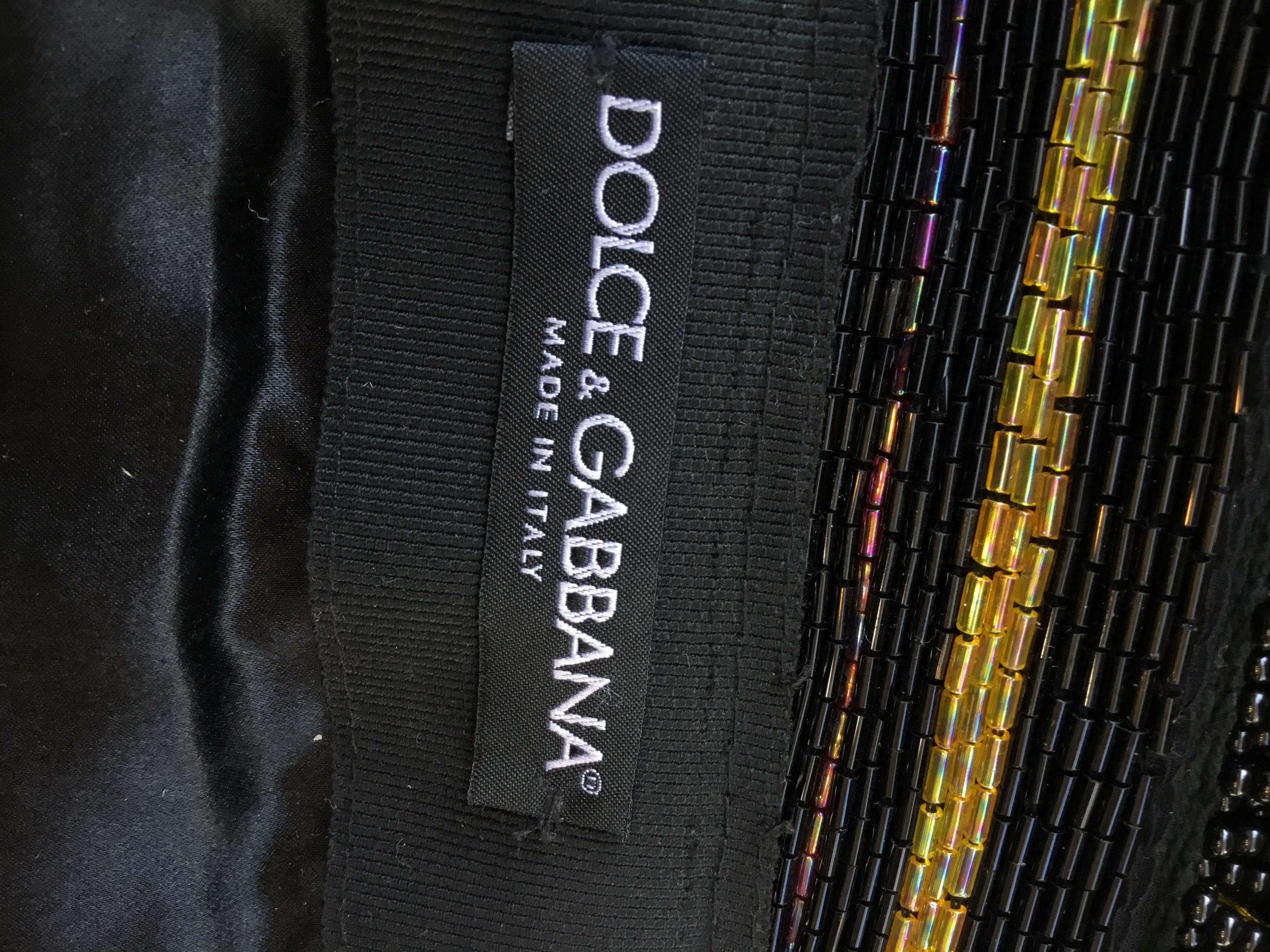 Dolce & Gabbana Beaded Fringe Mini Skirt, Spring Runway 2001 2
