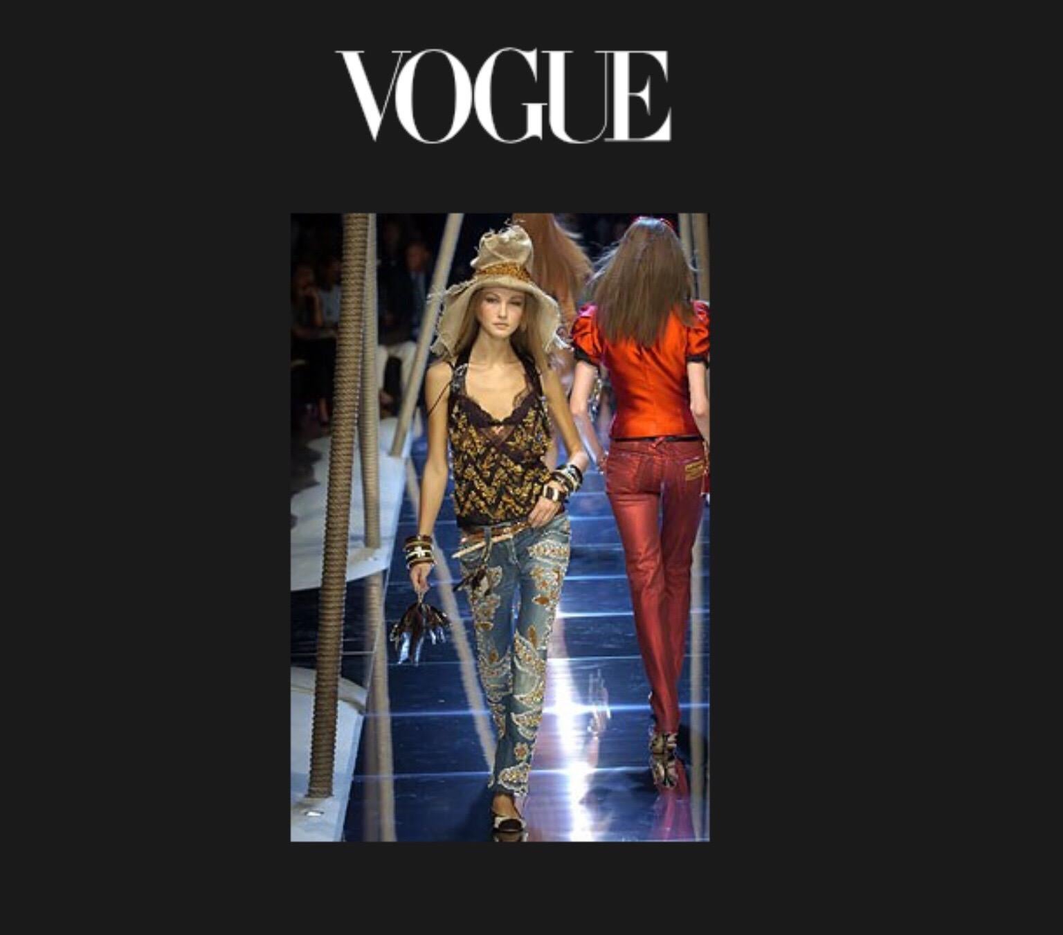Dolce & Gabbana Heavily Embellished Jeans Spring 2005 Runway 2