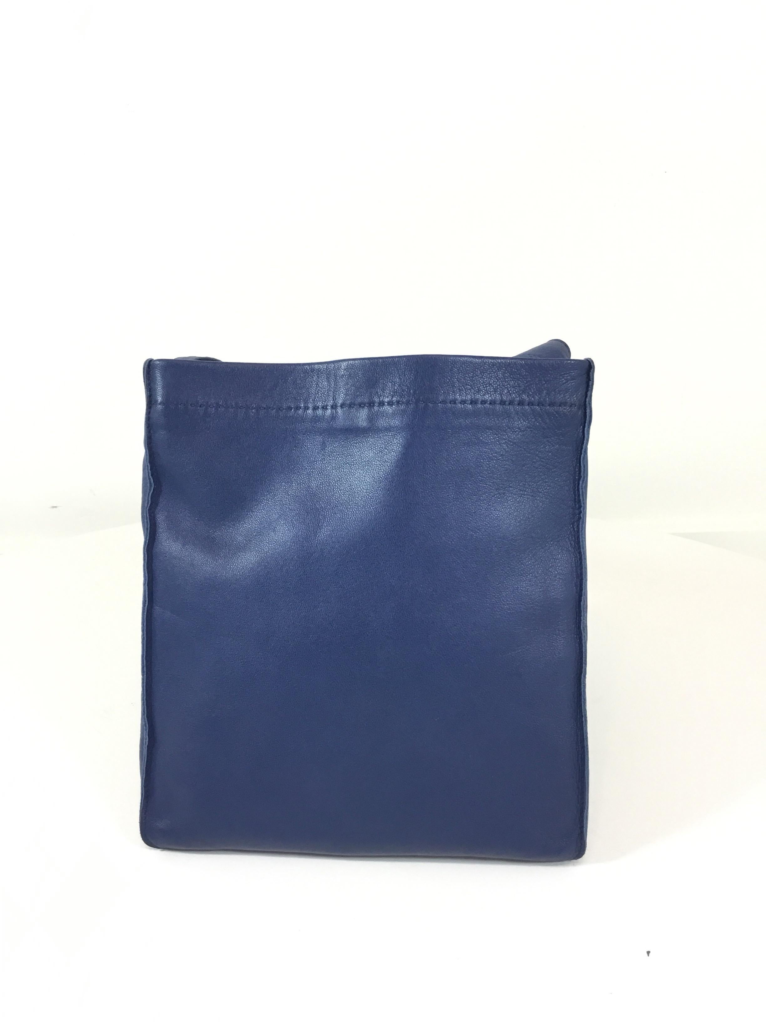 Blue Hermes Clou de Salle Crossbody Bag