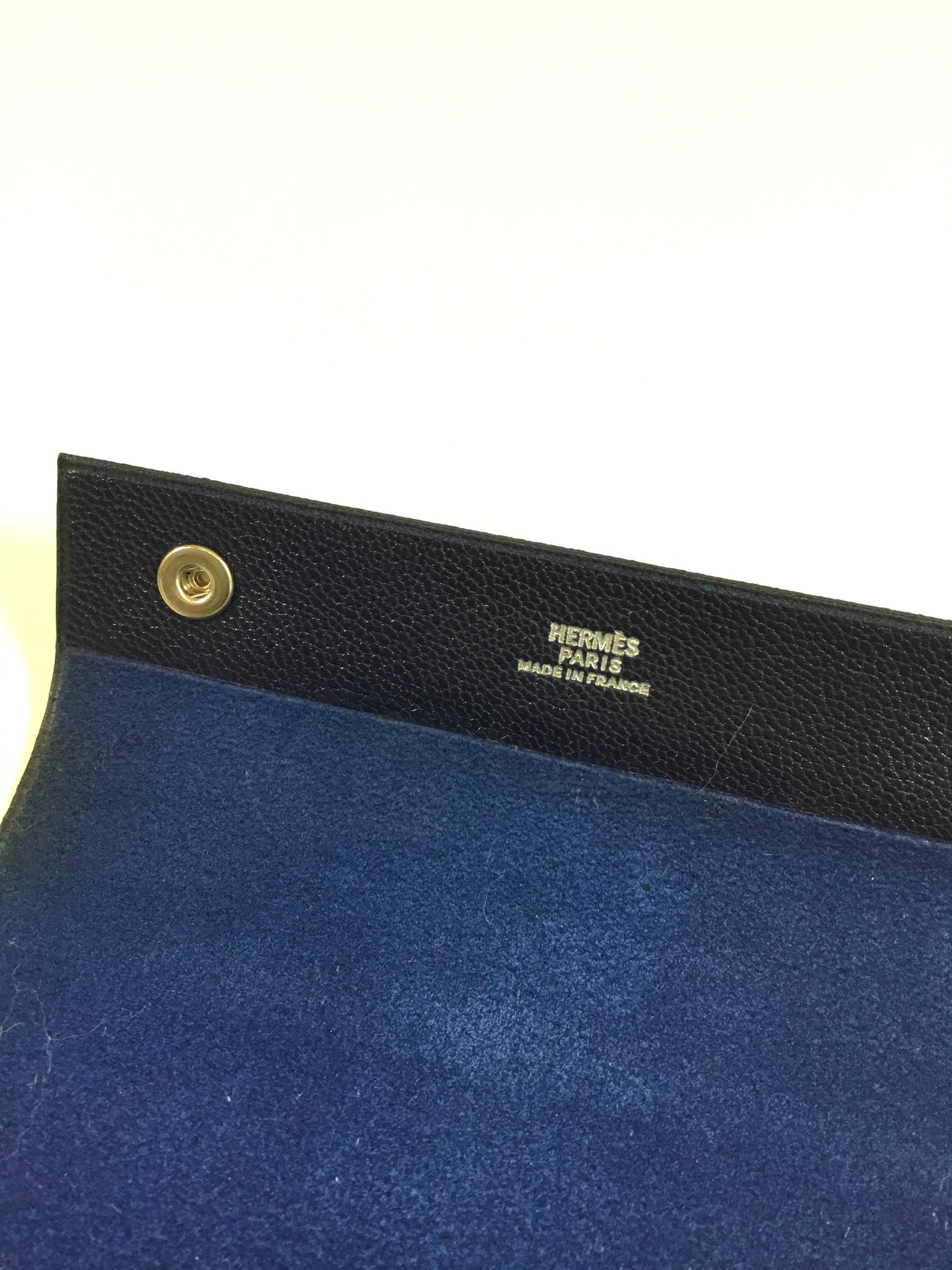 Purple Hermes Paris Leather Notepad, 1996 For Sale