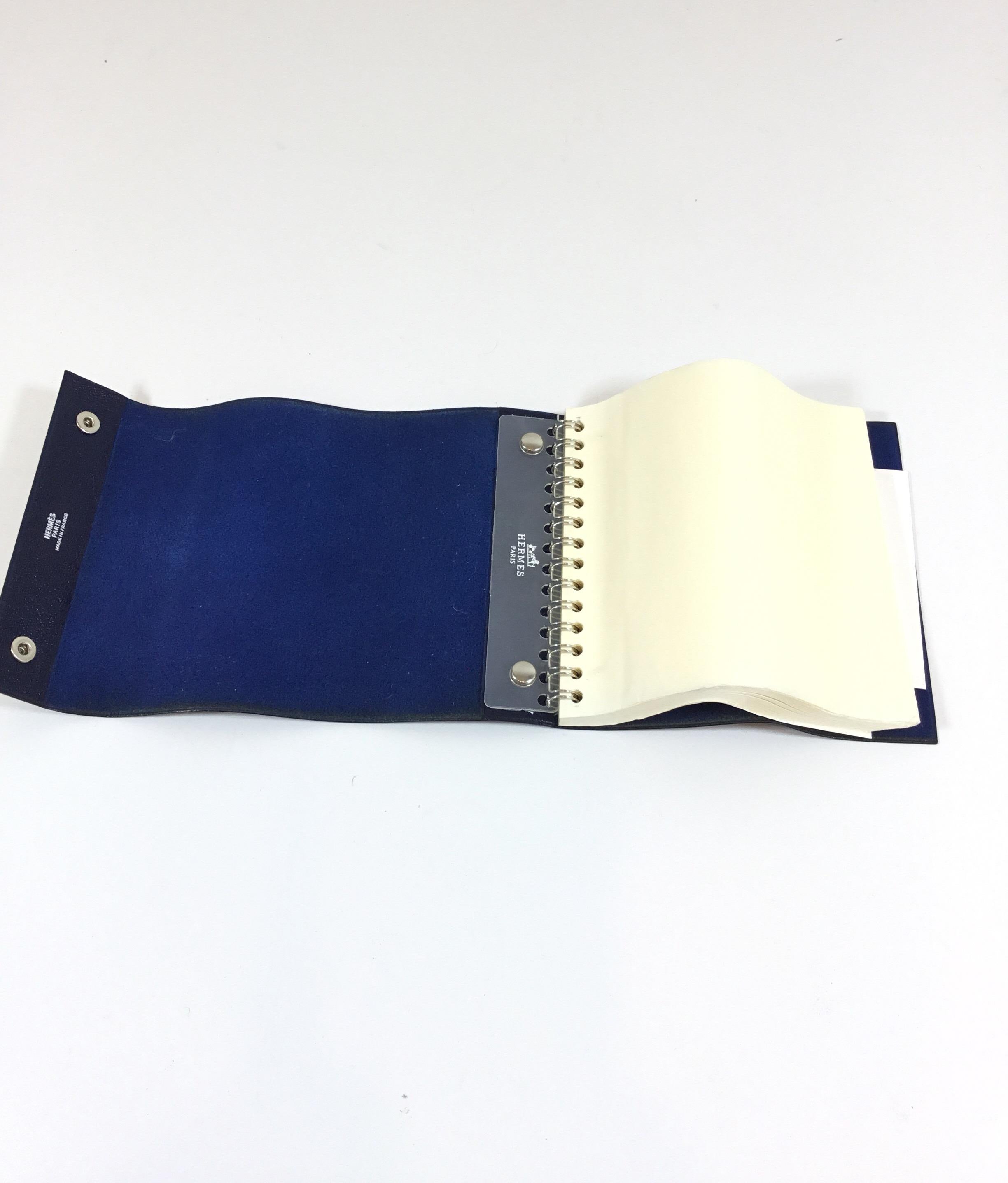 Hermes Paris Leather Notepad, 1996 In Excellent Condition For Sale In Carmel, CA