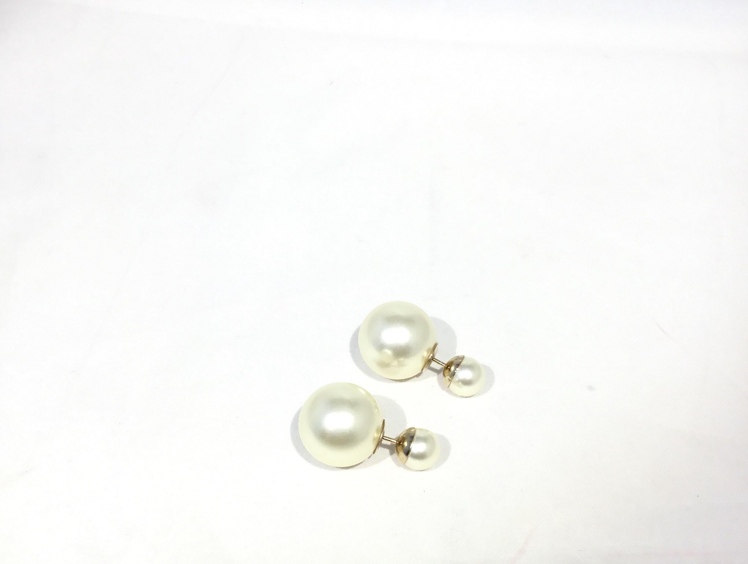 dior pearl earrings
