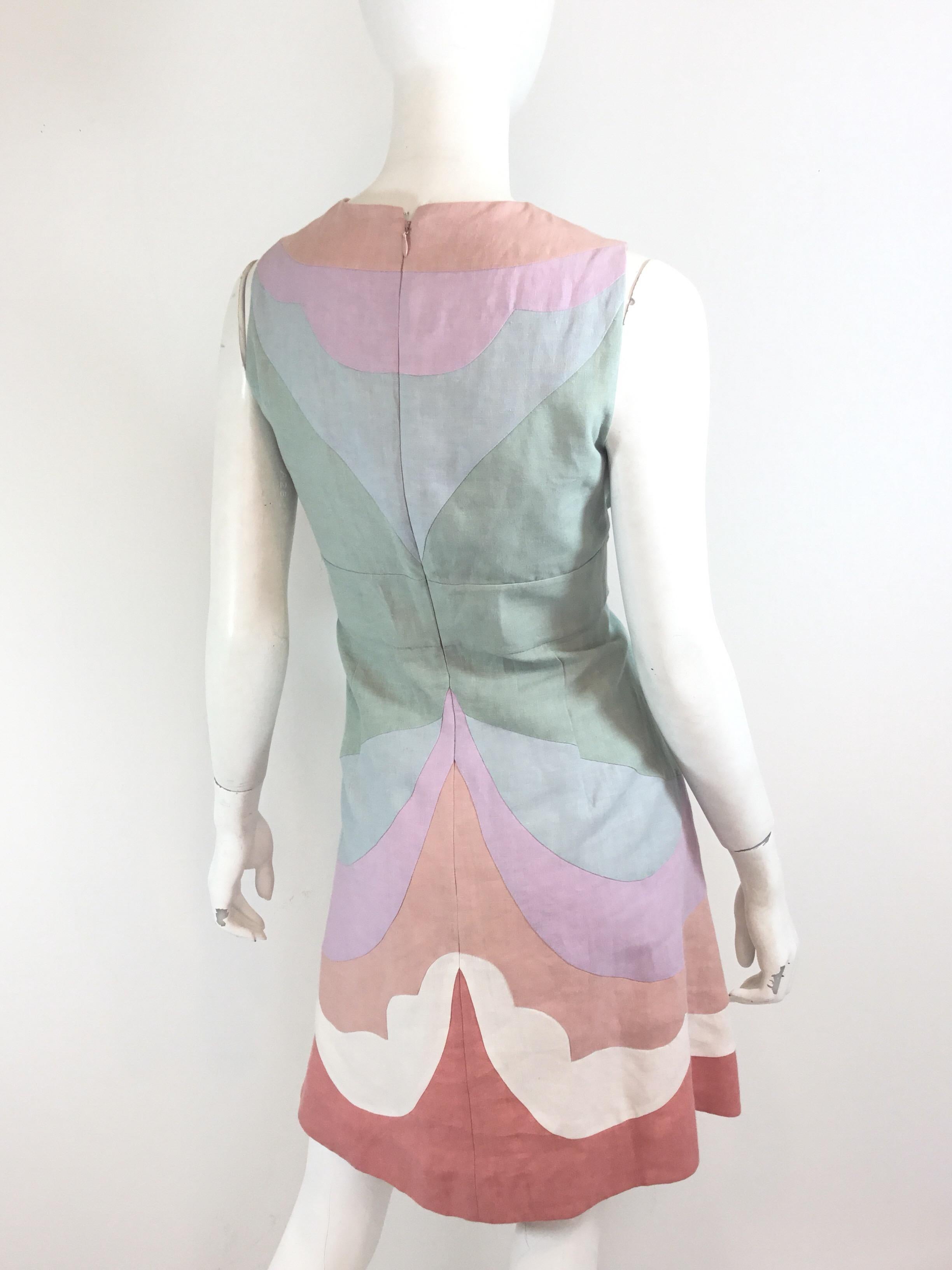 Gray Valentino Pastel Linen Dress, Spring 2015 