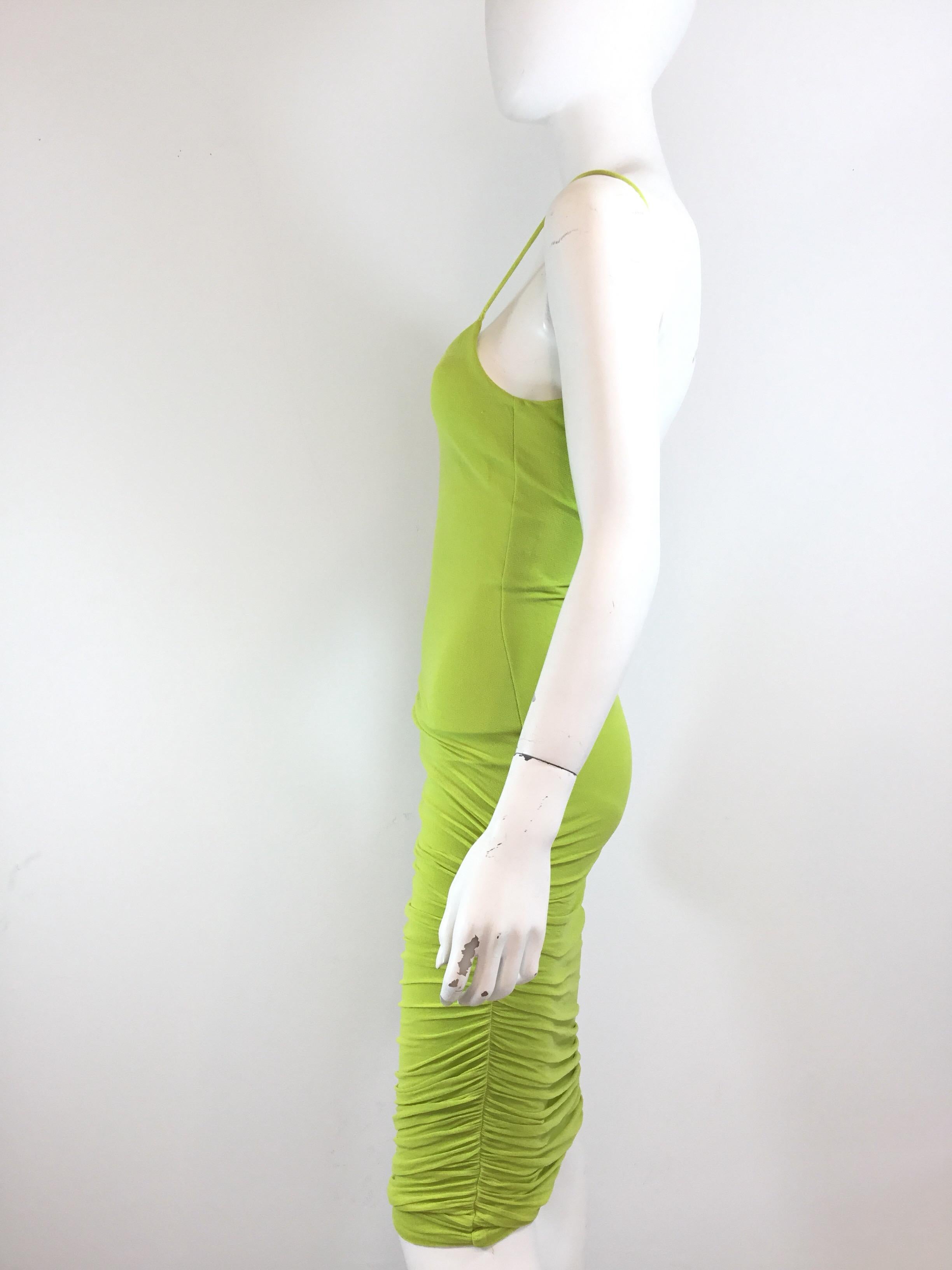 Green Giorgio di Sant Angelo Stocking Knit Tank Dress Vintage 1980’s