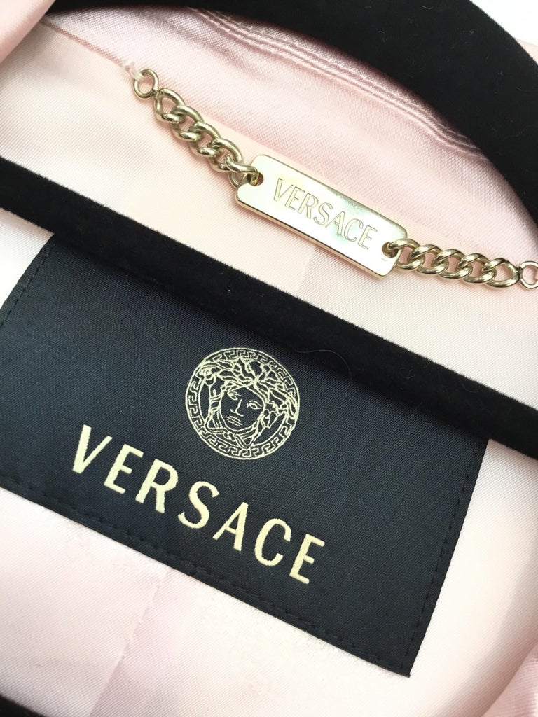 Versace Satin Blazer with Medusa Buttons at 1stDibs