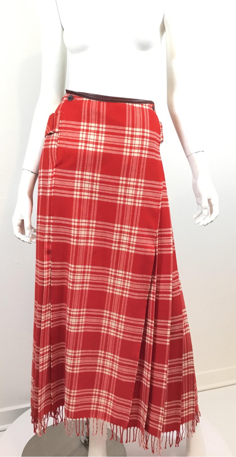 Jean Paul Gaultier Plaid Kilt Skirt Vintage For Sale at 1stDibs ...