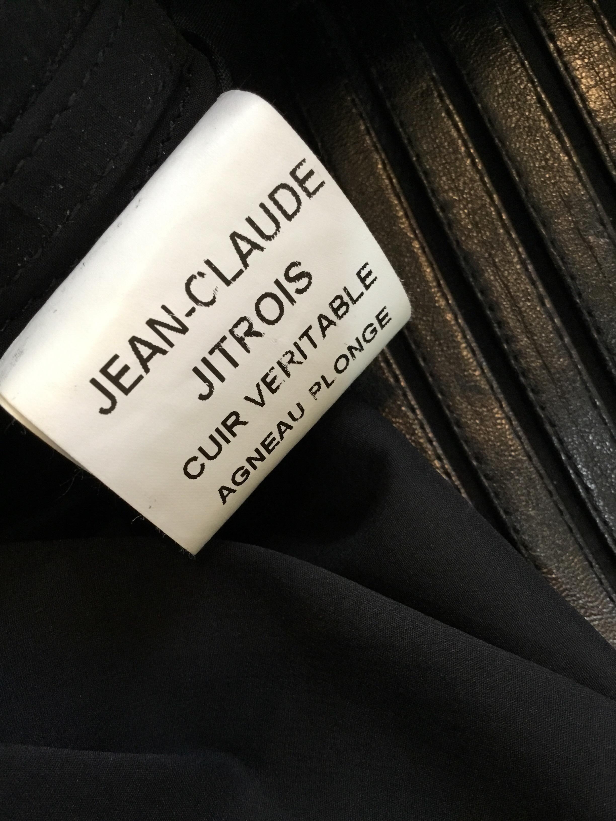 Jean-Claude Jitrois Silk with Leather Panel Coat and Shell Top 3