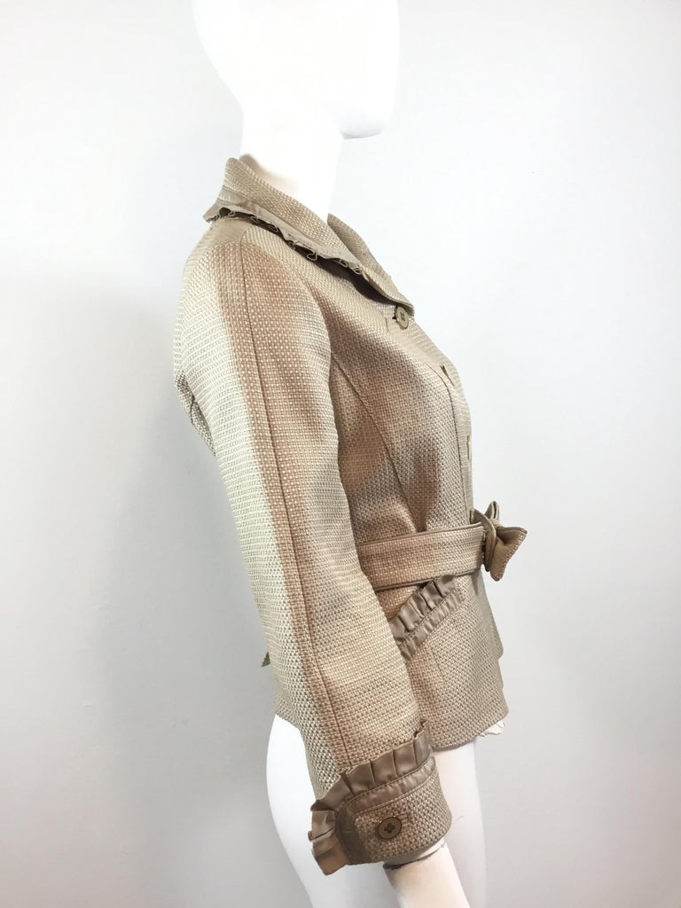 Louis Vuitton Belted Crop Jacket For Sale at 1stdibs