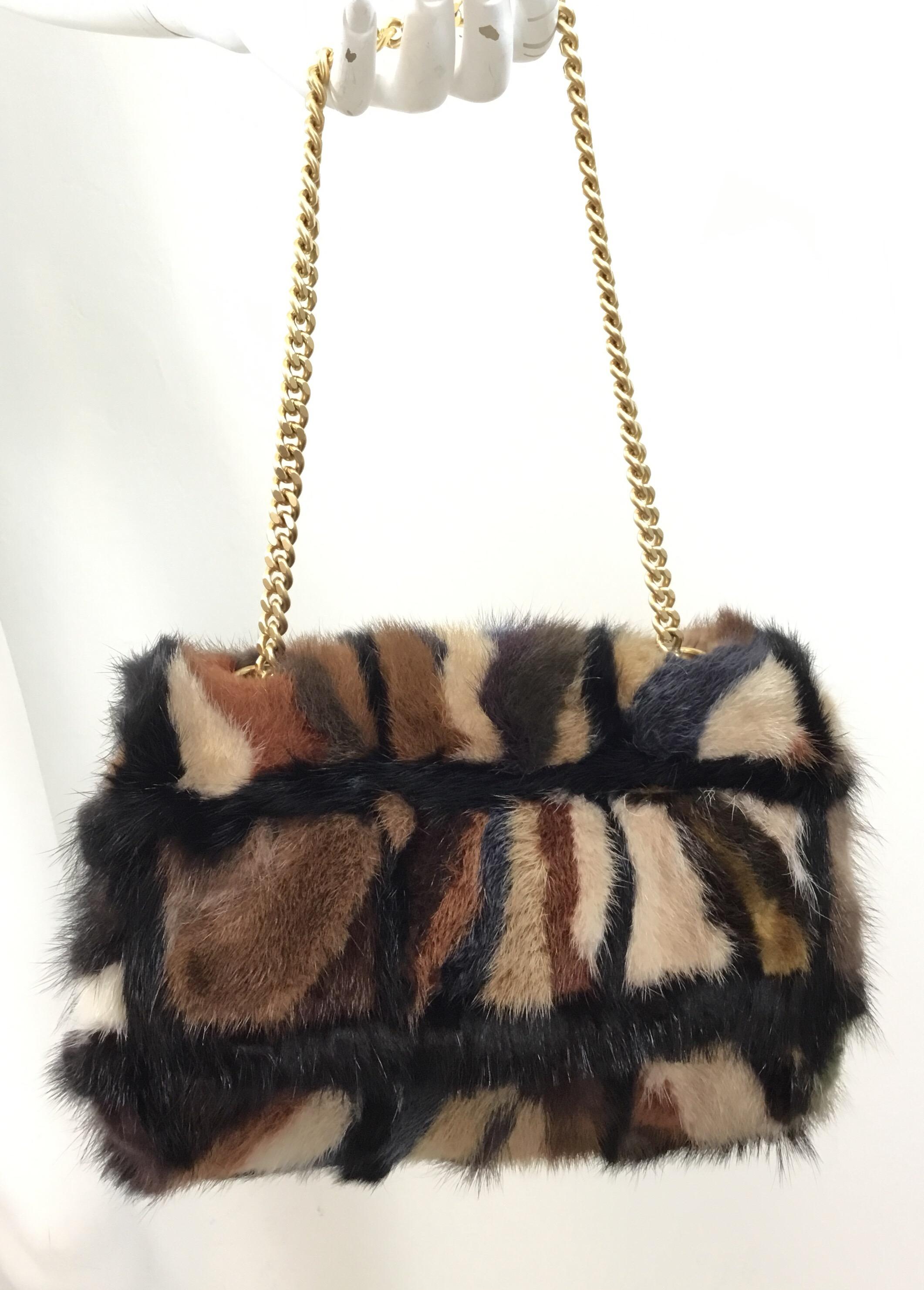 Women's Chanel Mink Fur Chain Handle Bag 2001 A Collection