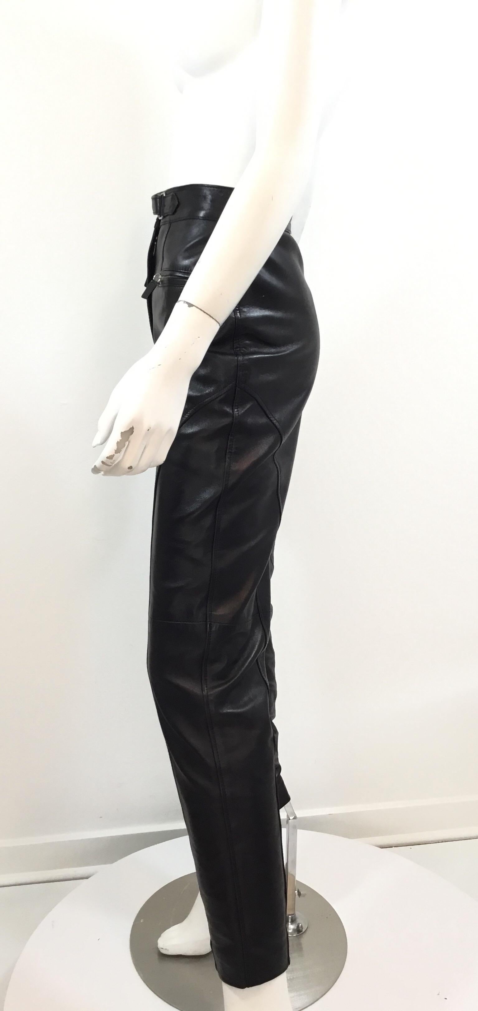 gucci leather trousers