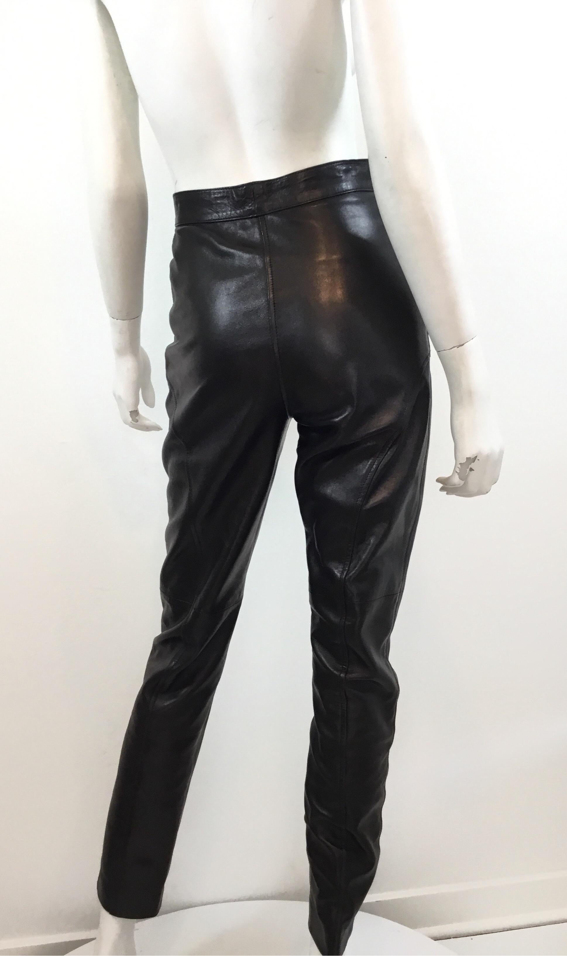 gucci leather trousers