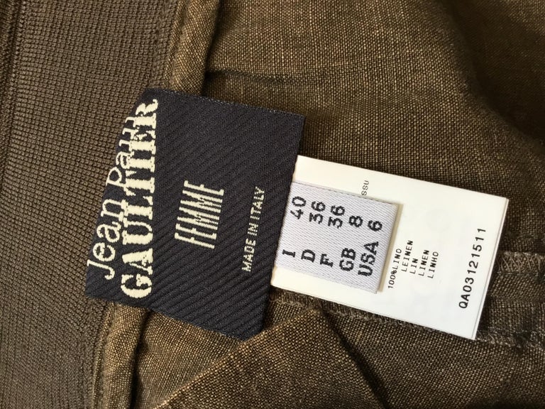 Jean Paul Gaultier Lace Up Linen Pants For Sale at 1stDibs | jean linen ...