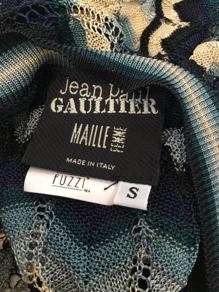 Jean Paul Gaultier Fuzzi Knit with Chiffon Blouse at 1stDibs | fuzzi ...