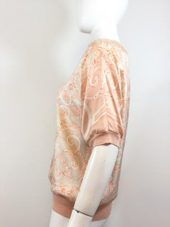 Hermes Silk Dolman Blouse with Equestrian Print