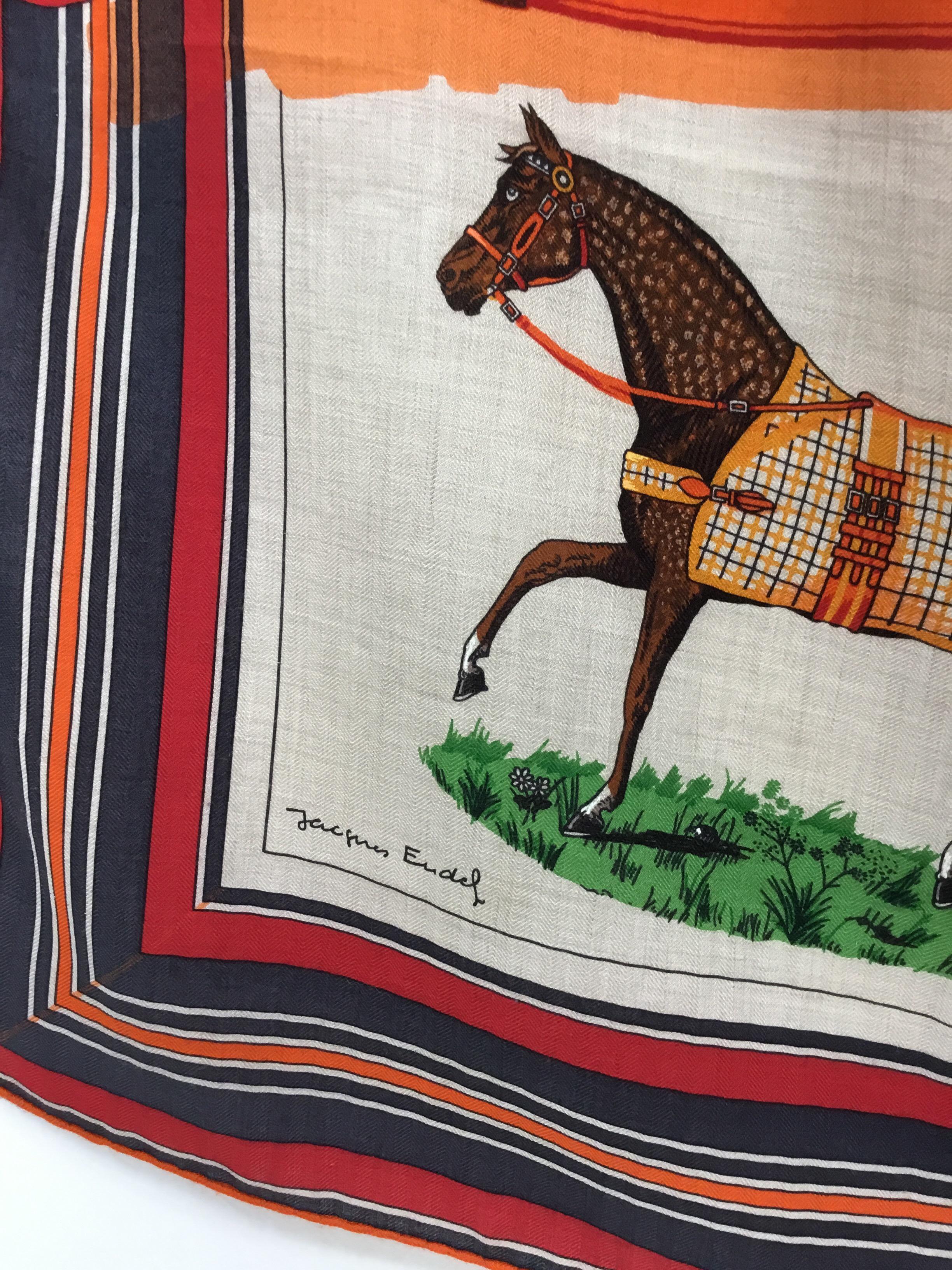 Women's or Men's Hermes Couvertures et Tenues de Jour Shawl in Cashmere/Silk