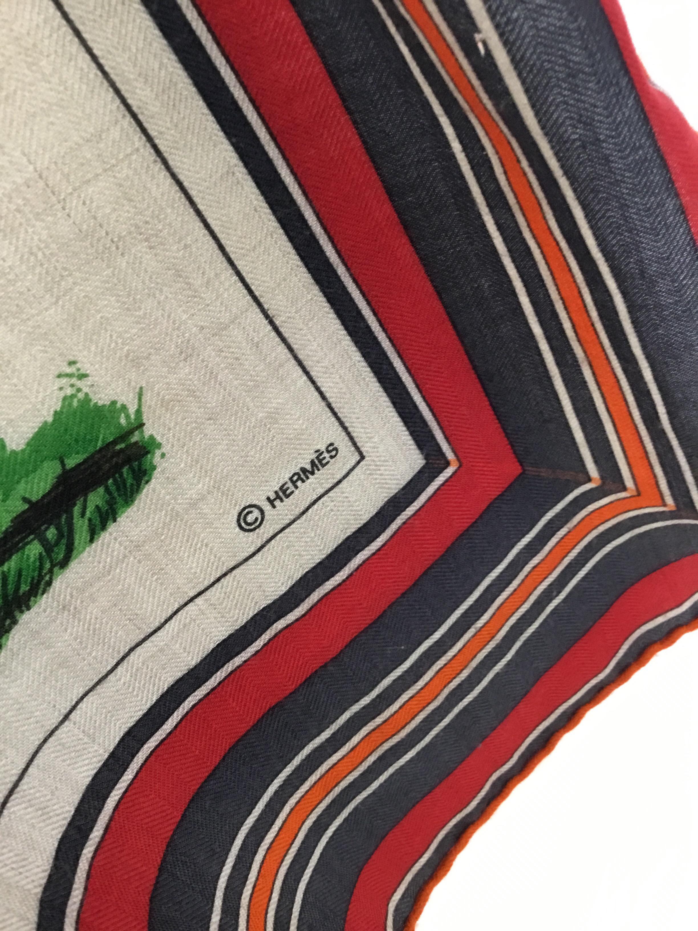 Hermes Couvertures et Tenues de Jour Shawl in Cashmere/Silk 1