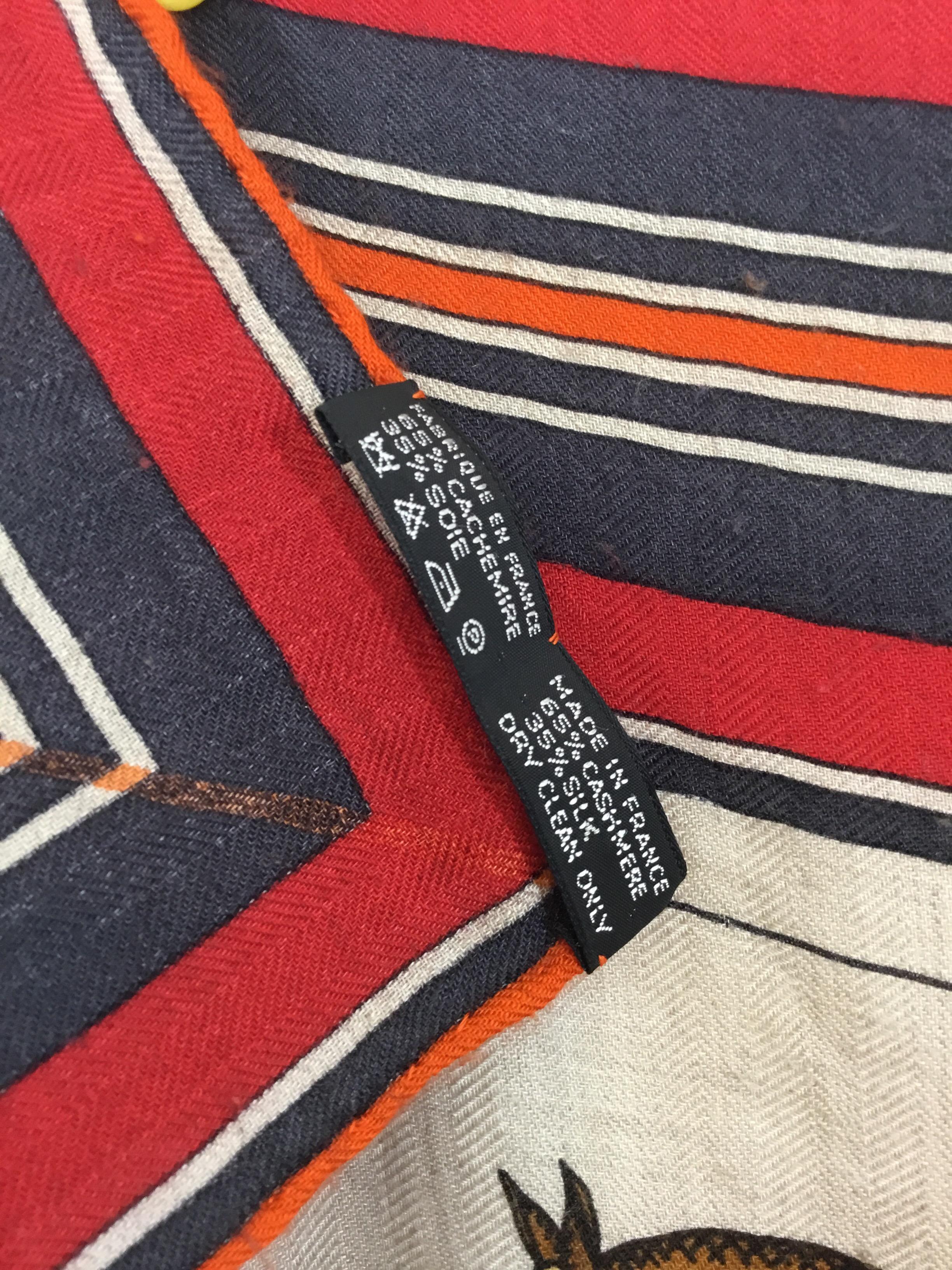Hermes Couvertures et Tenues de Jour Shawl in Cashmere/Silk 2