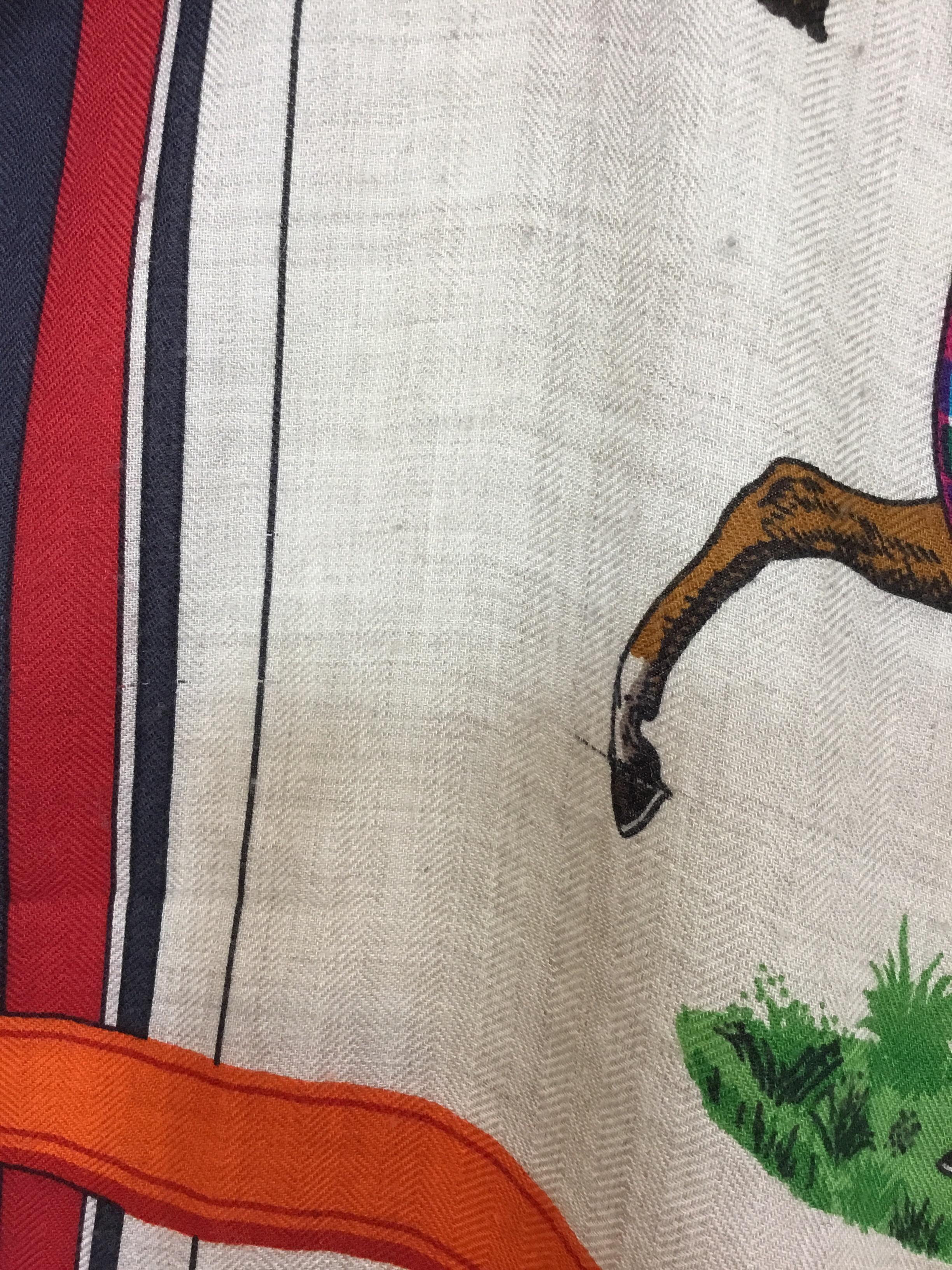 Hermes Couvertures et Tenues de Jour Shawl in Cashmere/Silk 3