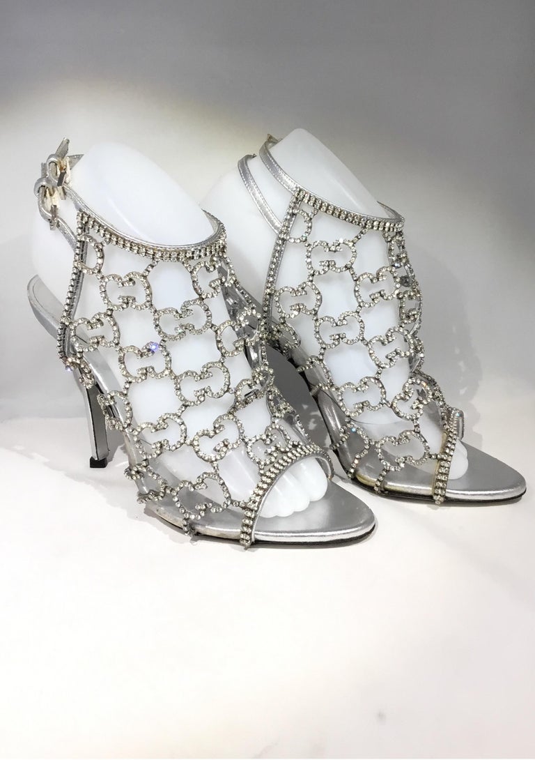 Gucci Rhinestone Encrusted GG Heels at 1stDibs | gucci rhinestone heels