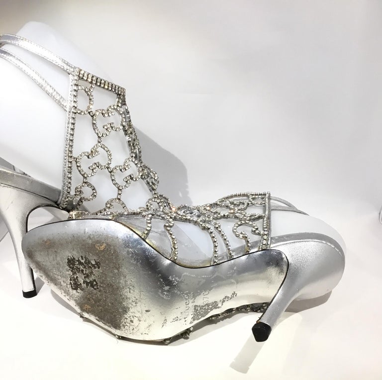 Gucci Rhinestone Encrusted GG Heels at 1stDibs gucci rhinestone heels