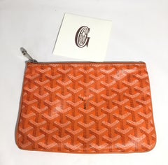Goyard Orange Abusena PM Zip Pouch