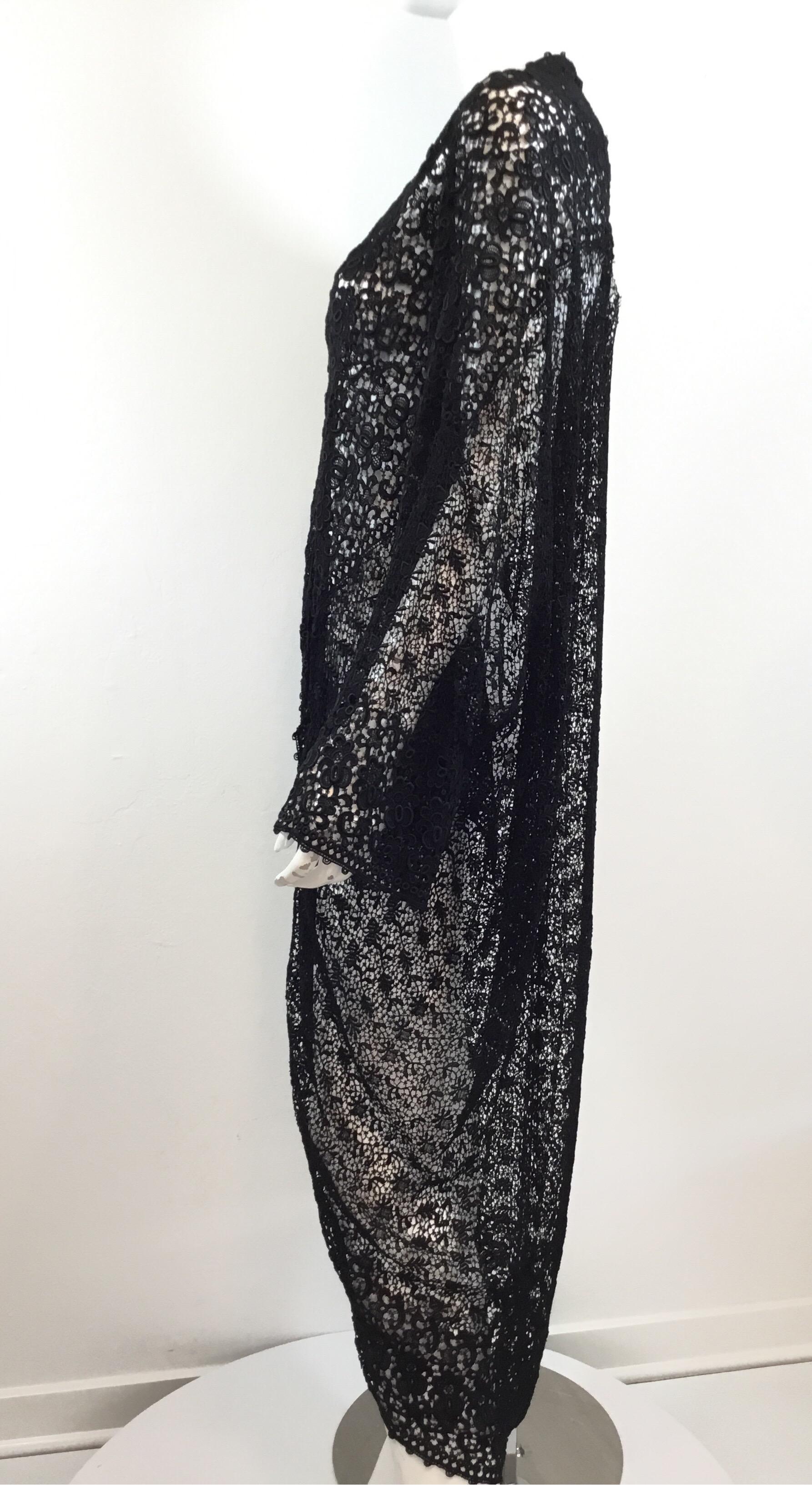 Vintage Victorian Lace Cover Up In Good Condition For Sale In Carmel, CA