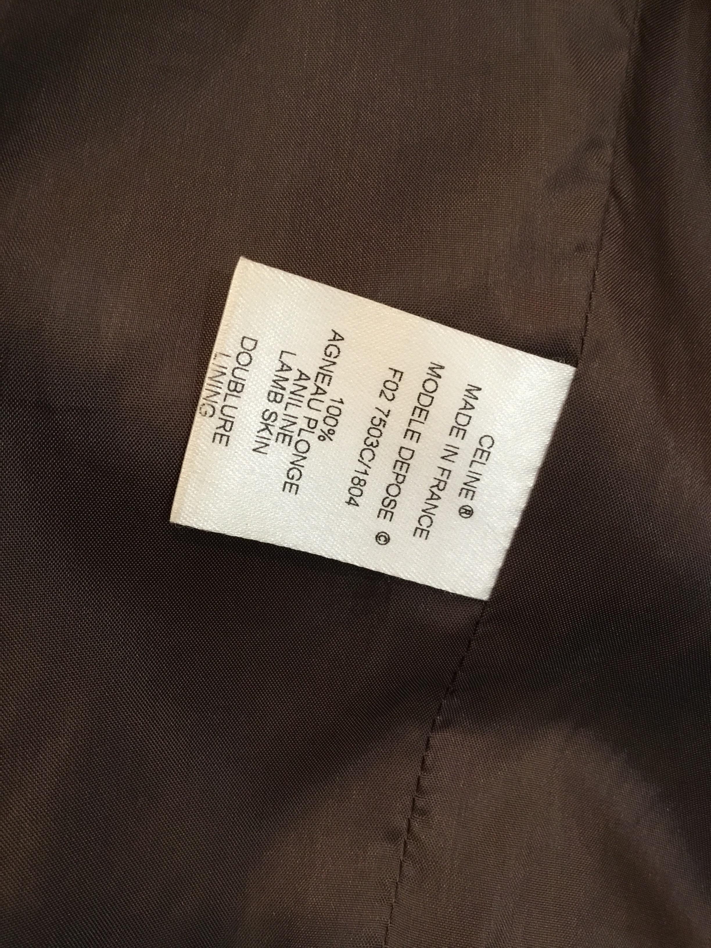 Women's Celine Leather Jacket with Belt