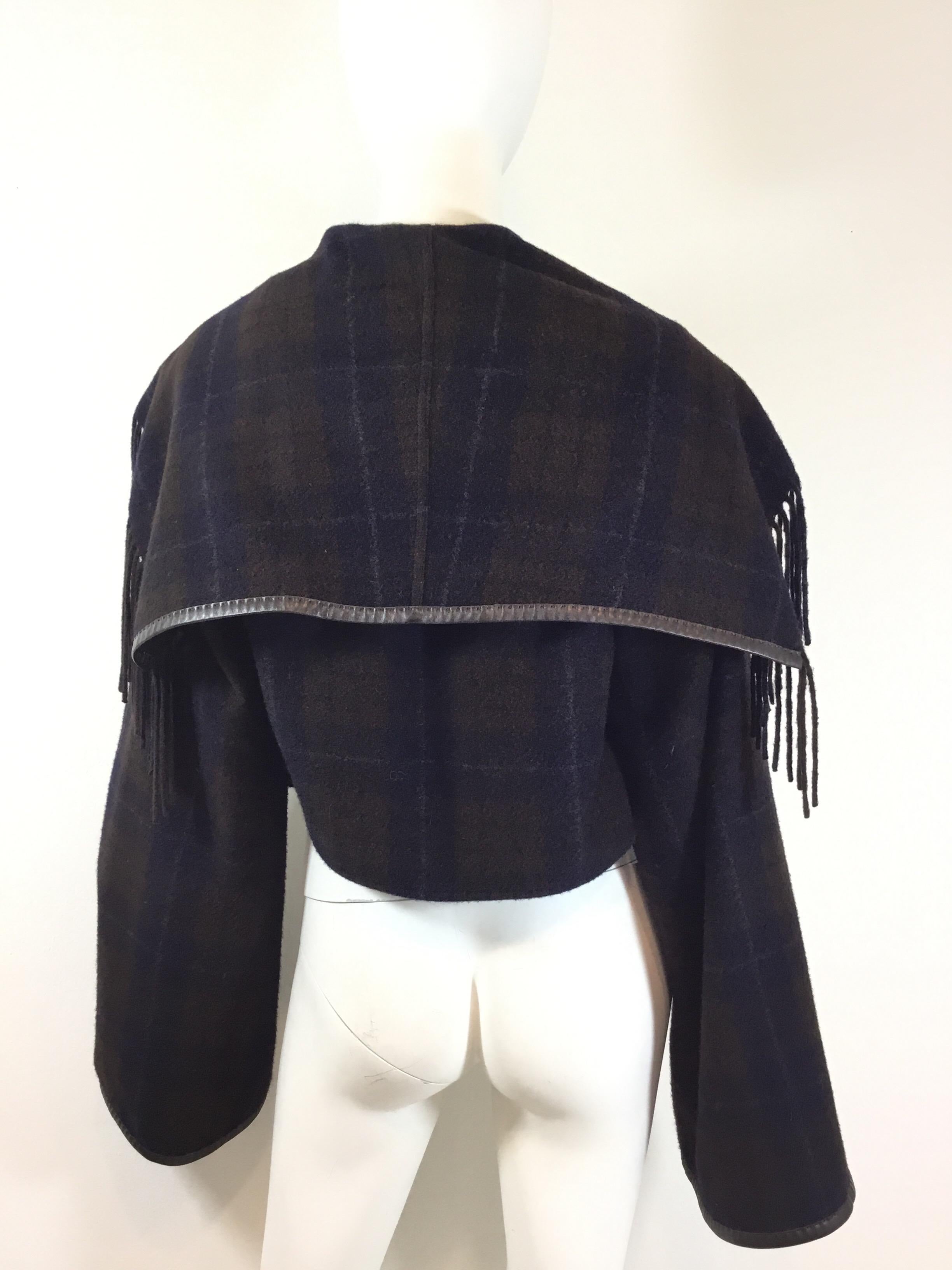 Hermes Paris Cashmere Cropped Capelet In Excellent Condition In Carmel, CA