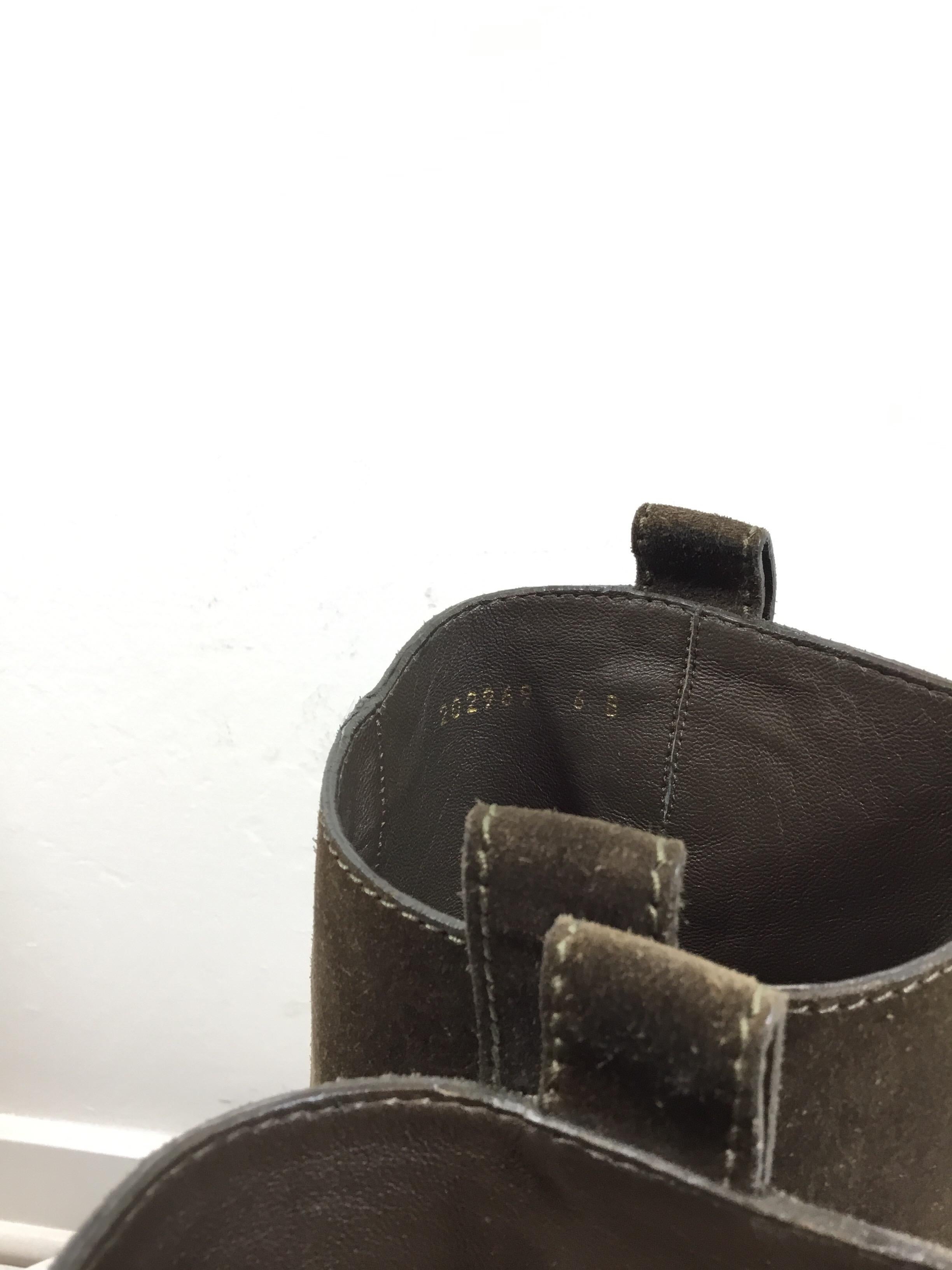 Gucci Brown Suede Leather Boots In Excellent Condition In Carmel, CA