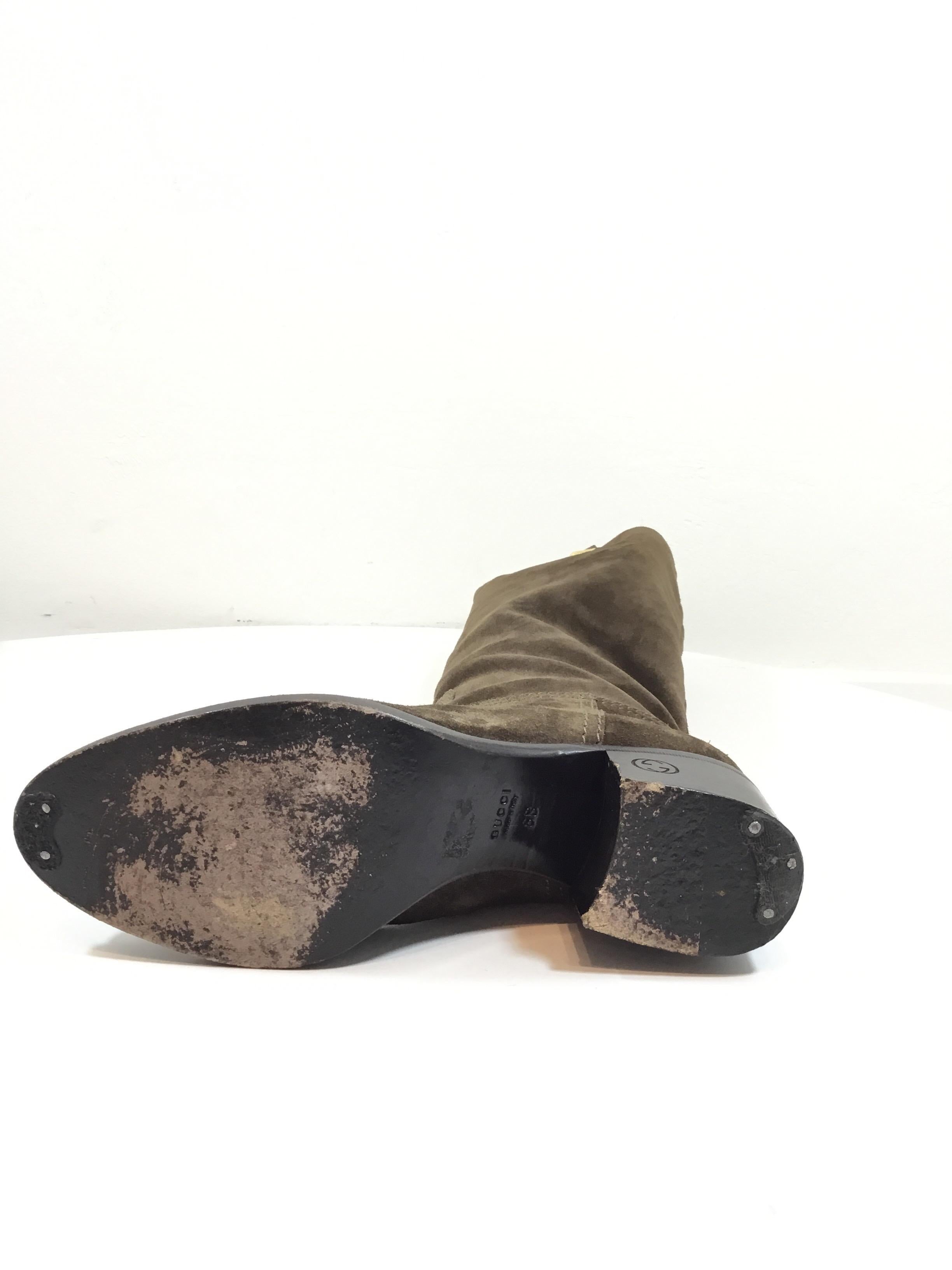 Gucci Brown Suede Leather Boots 3