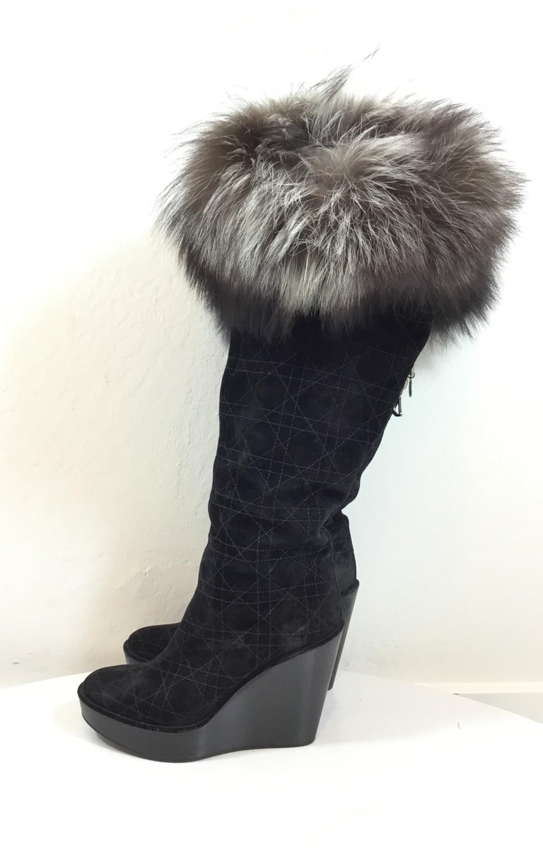 dior fur boots
