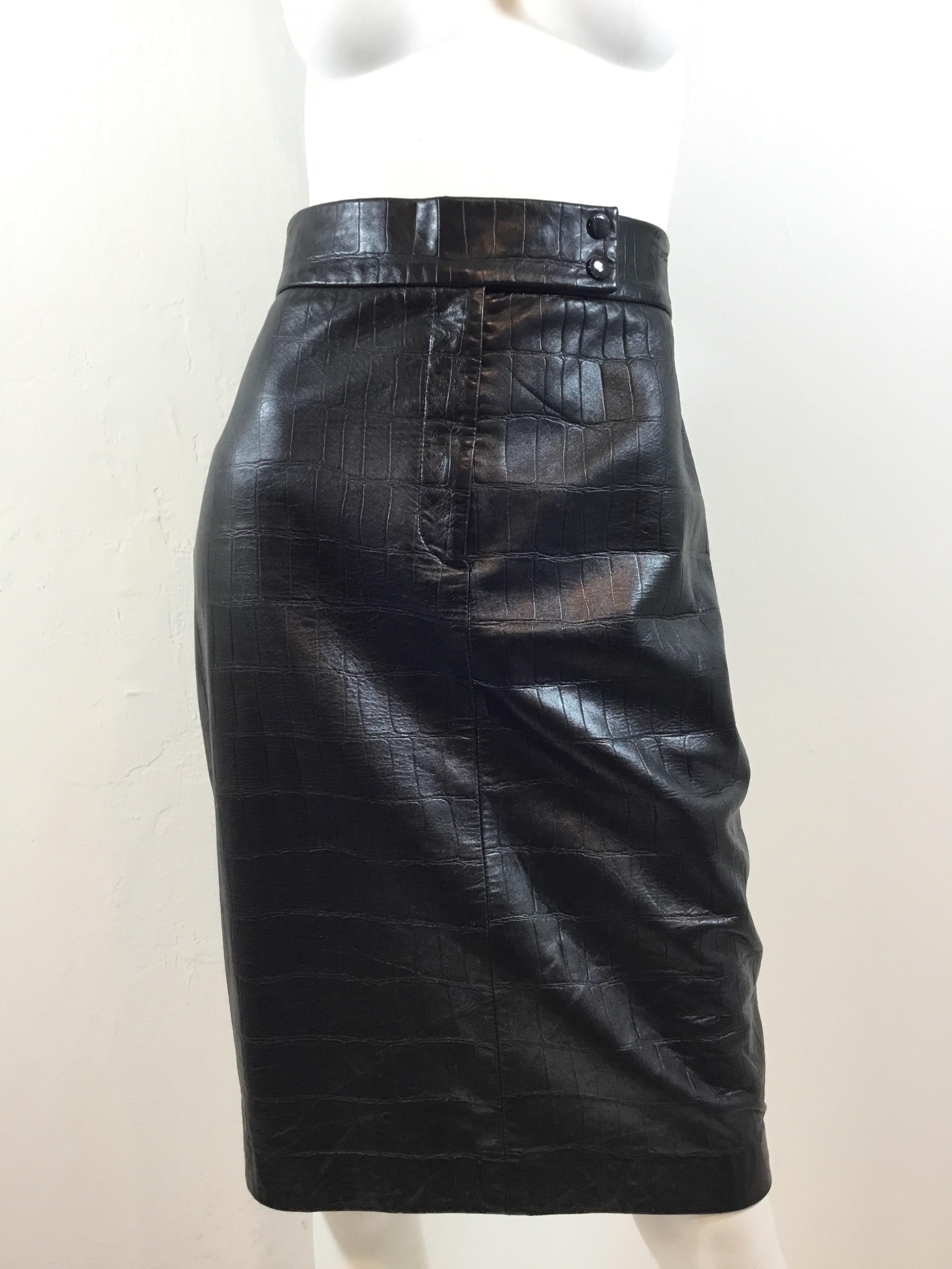festival leather skirt