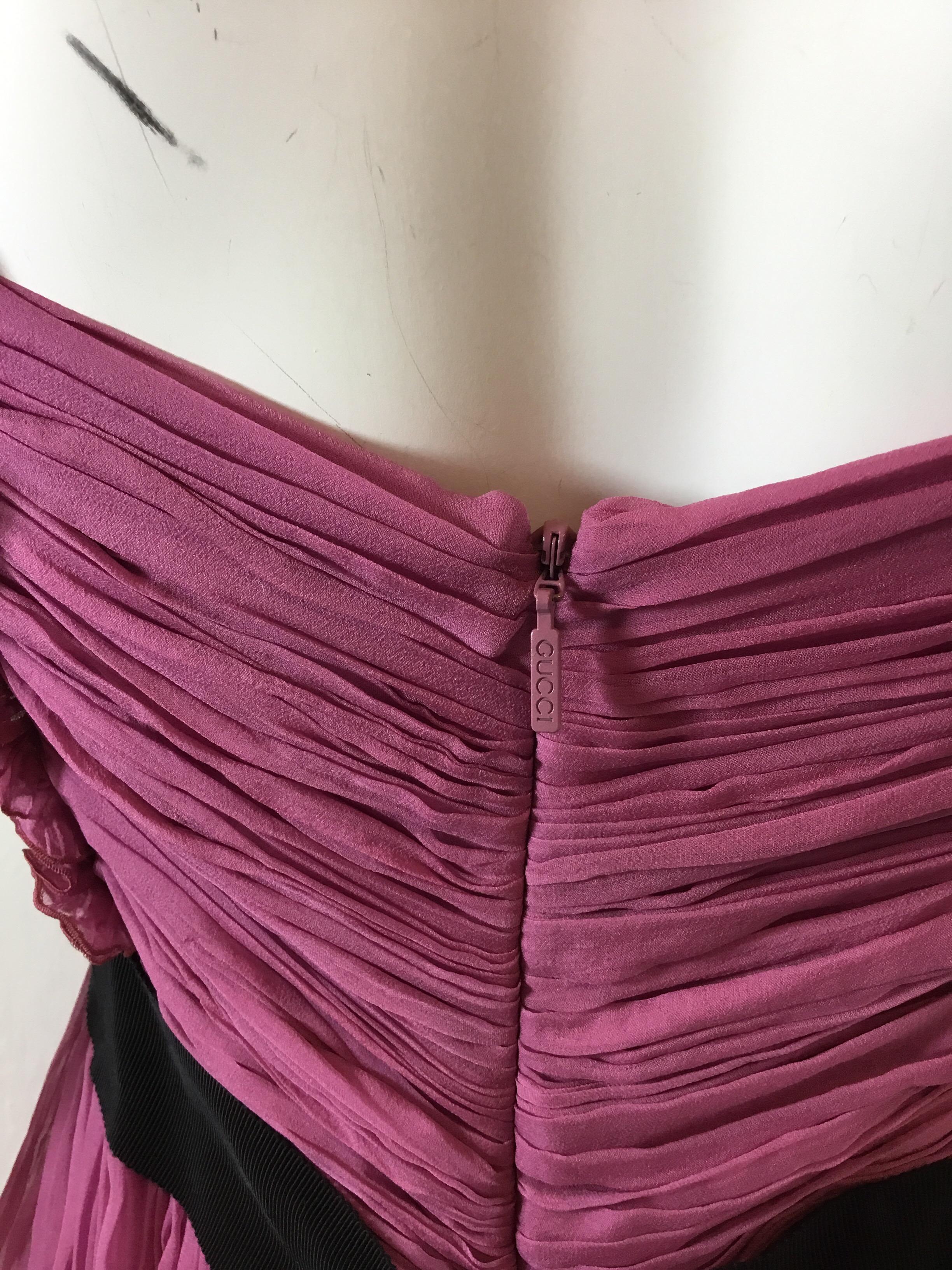 Gucci Resort 2016 Tiered Silk Chiffon Gown 1