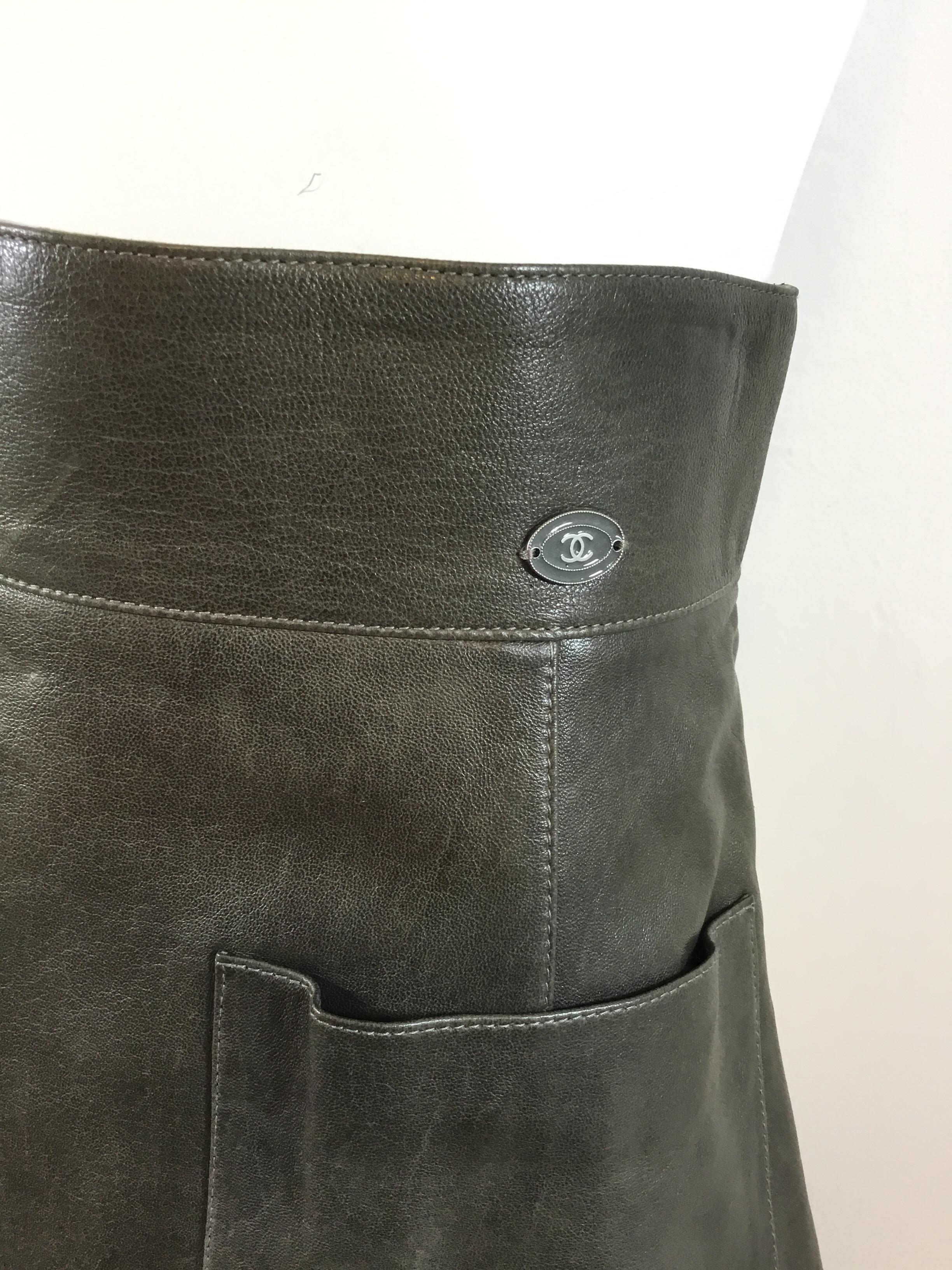sandro leather skirt