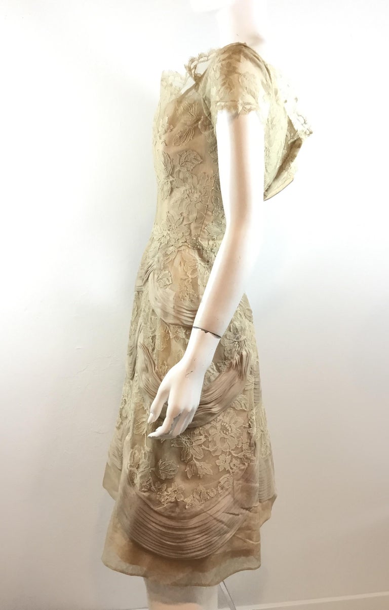 Ceil Chapman Lace Vintage Dress For Sale 3