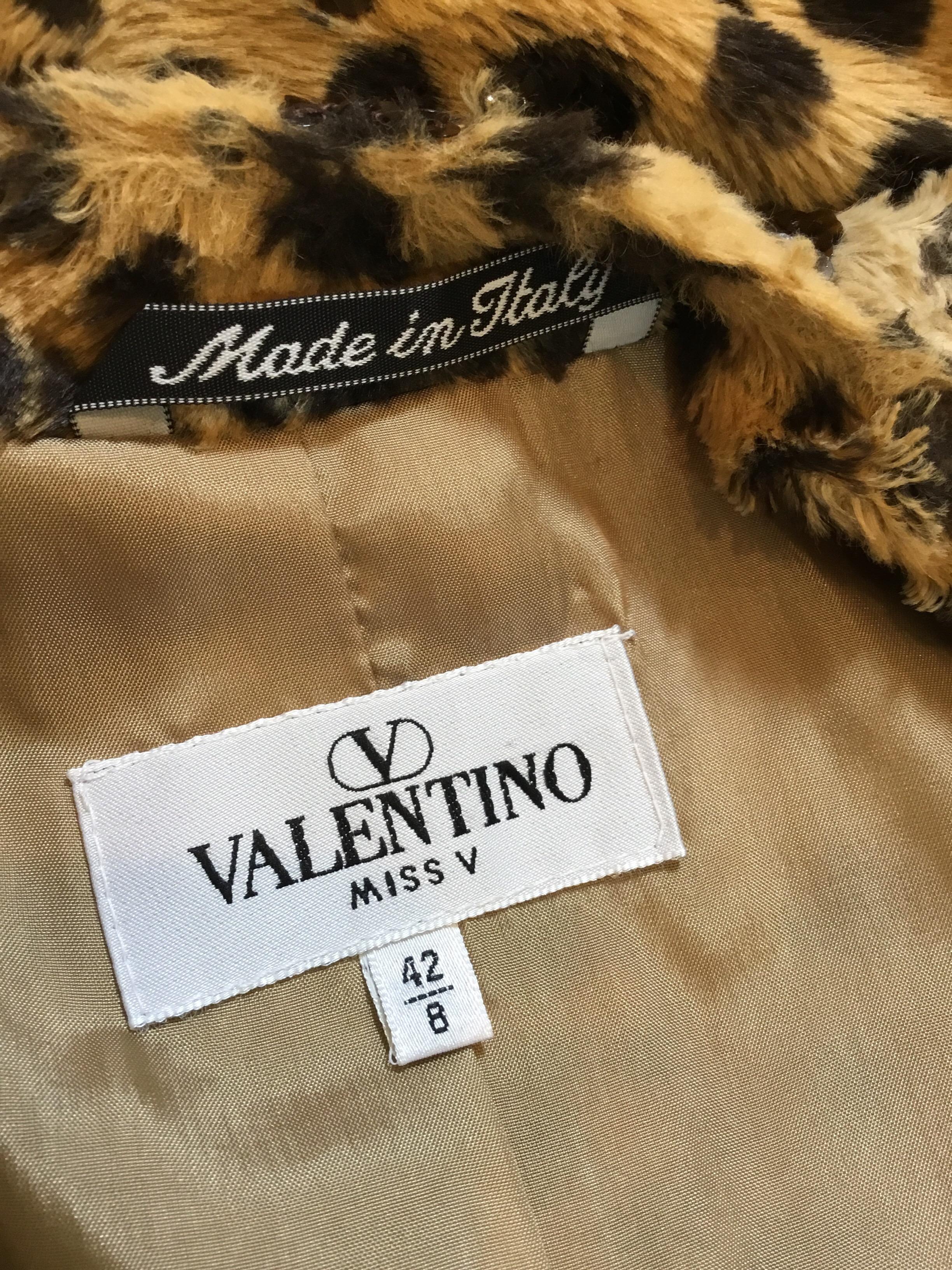 Valentino Leopard Print Jacket with Sequins 1