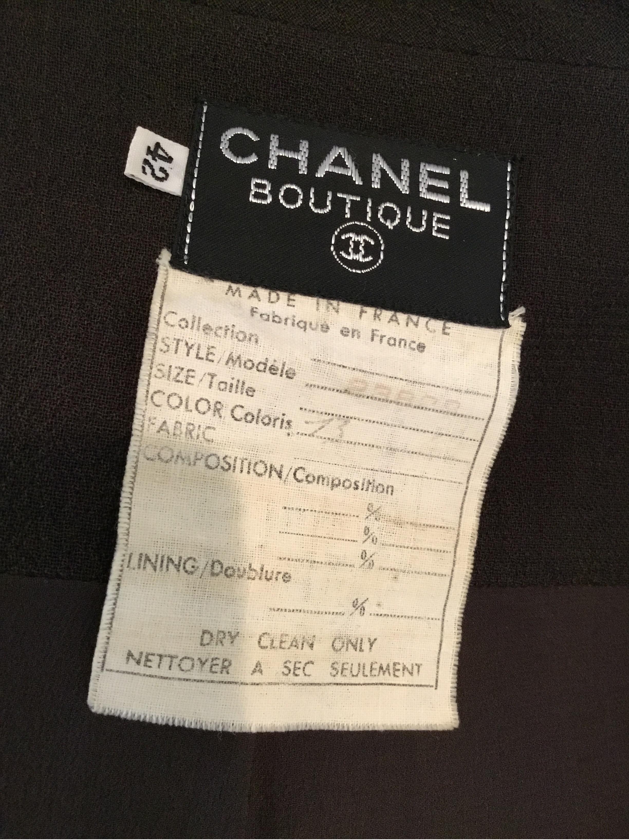 Women's Chanel Boutique Vintage Brown Pleated Dress